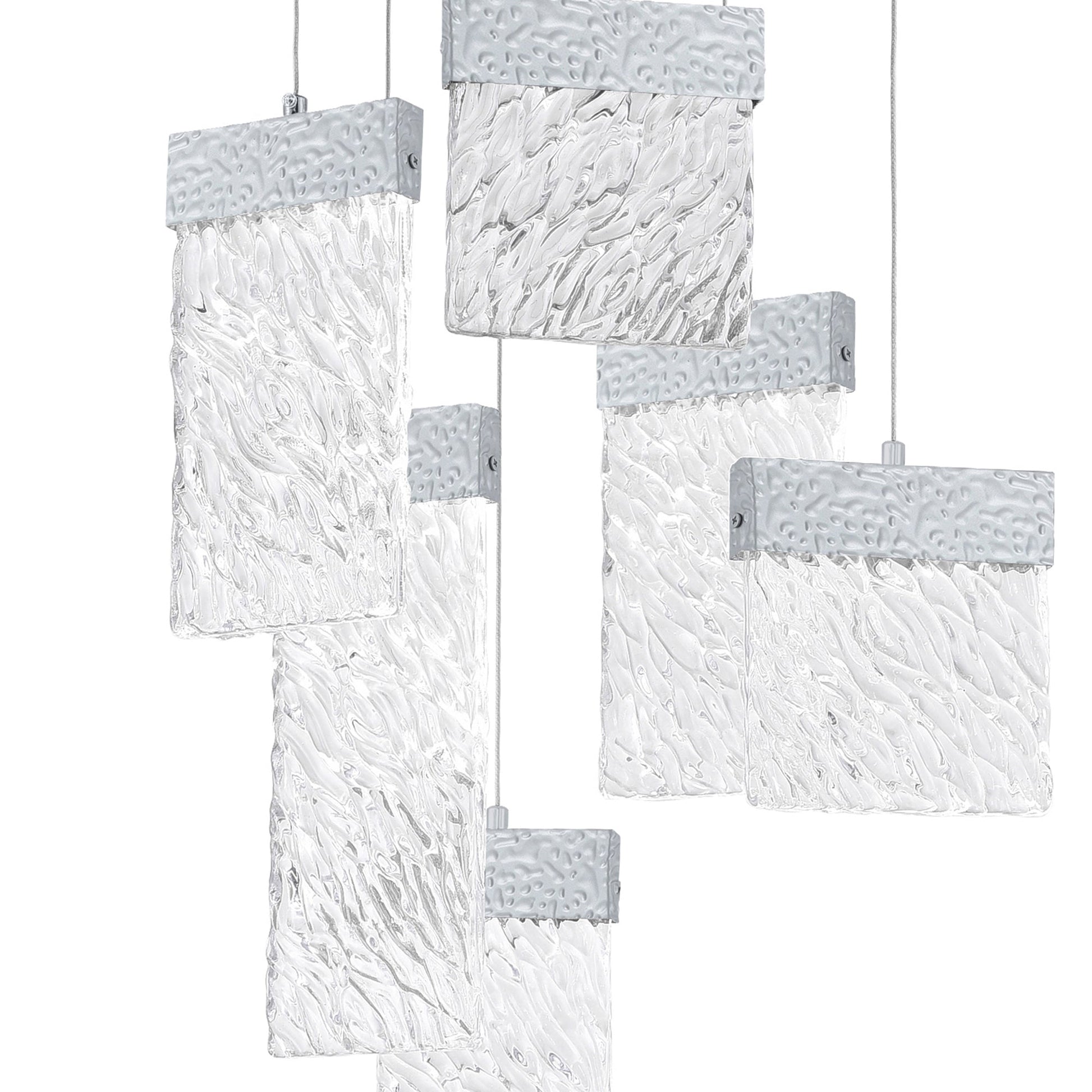 Carolina Integrated LED 32in Pewter Chandelier - CWI Lighting