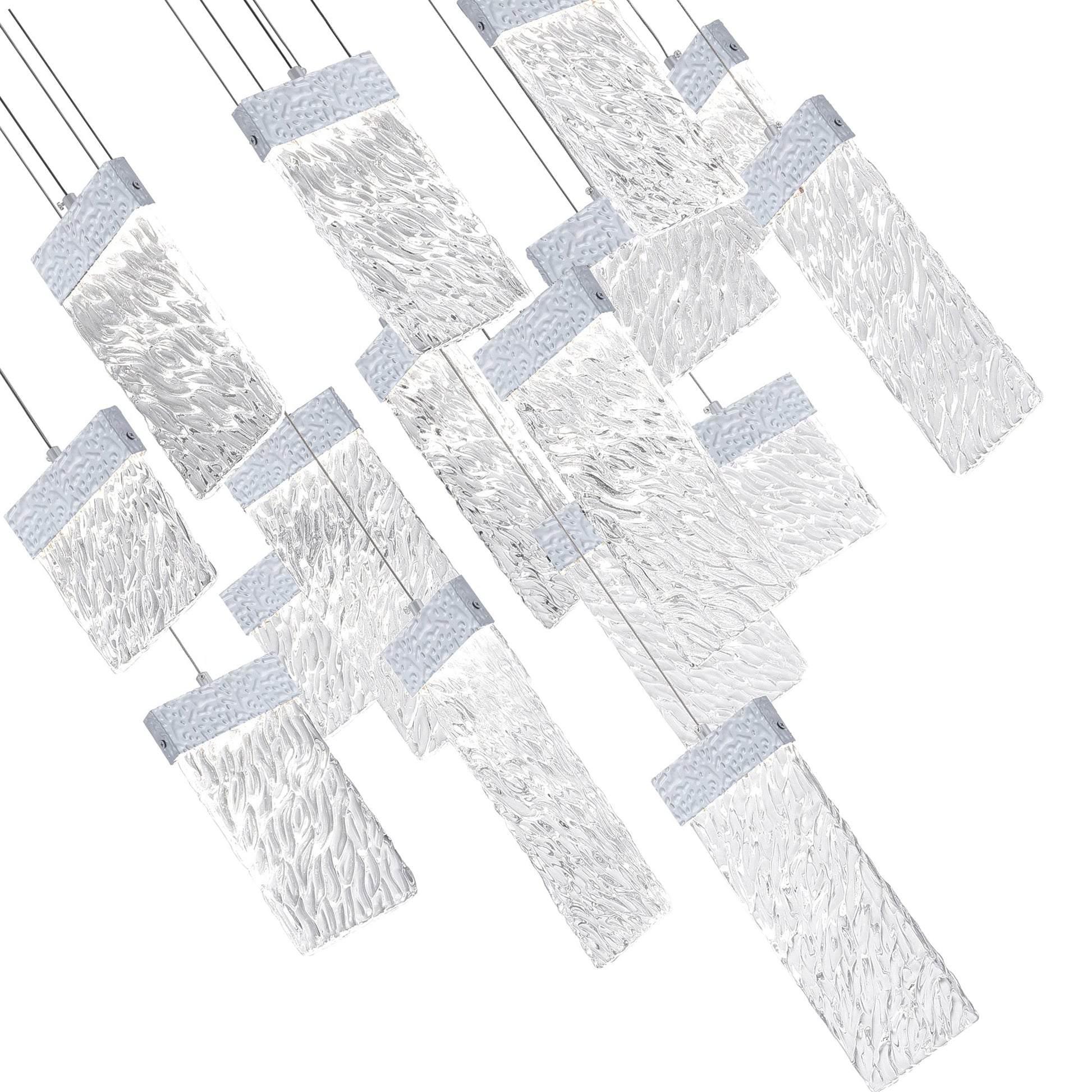 Carolina Integrated LED 32in Pewter Chandelier - CWI Lighting