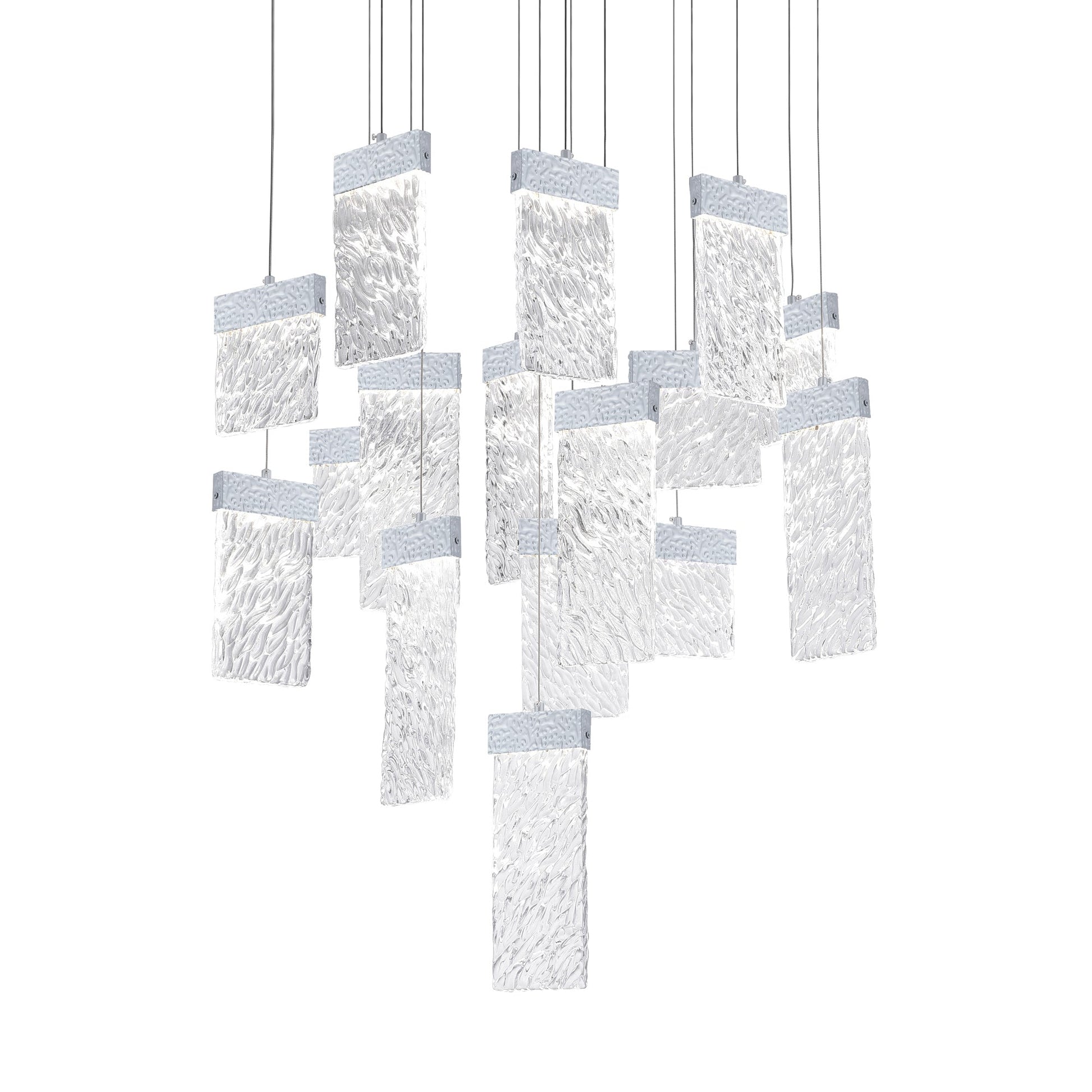 Carolina Integrated LED 32in Pewter Chandelier - CWI Lighting
