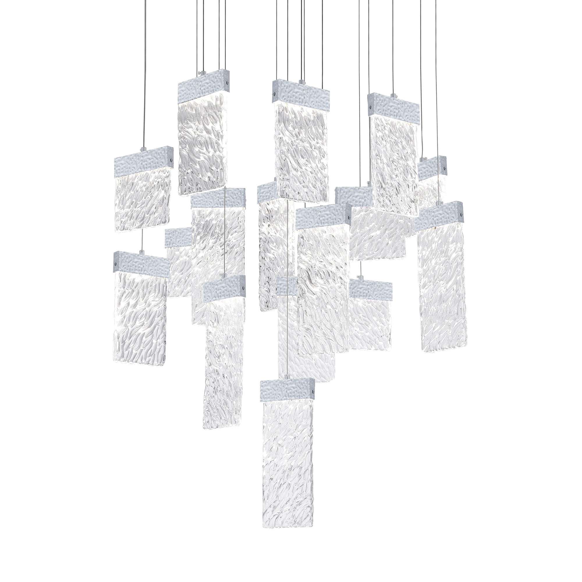 Carolina Integrated LED 32in Pewter Chandelier - CWI Lighting