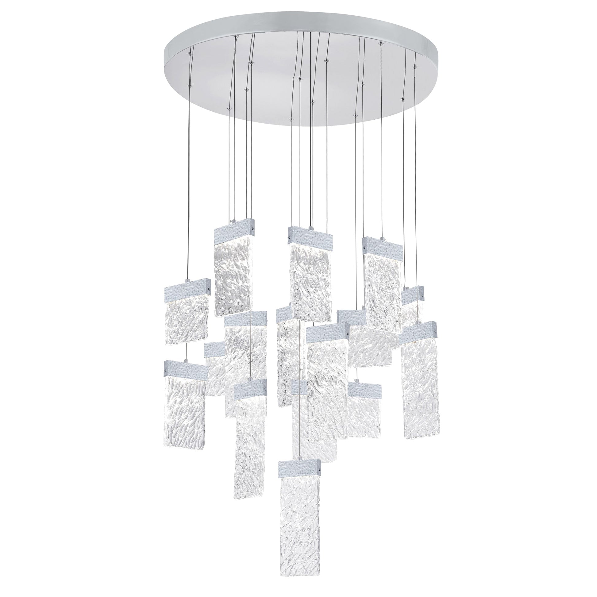Carolina Integrated LED 32in Pewter Chandelier - CWI Lighting