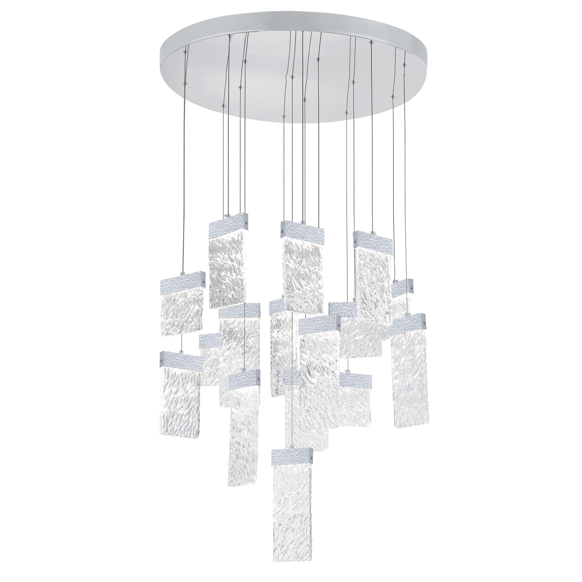 Carolina Integrated LED 32in Pewter Chandelier - CWI Lighting