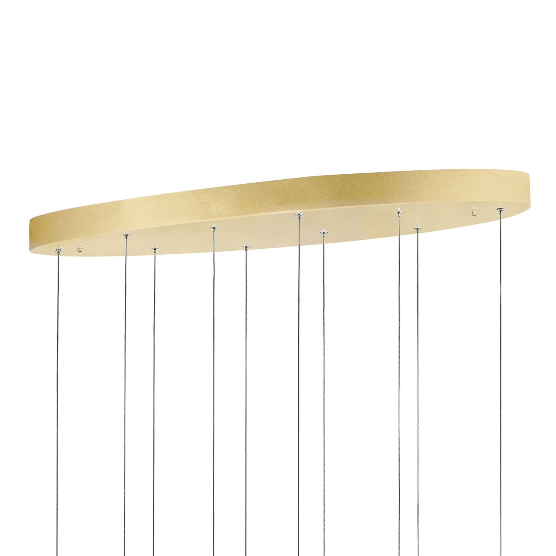 Carolina Integrated LED 40in Gold Leaf Chandelier - CWI Lighting
