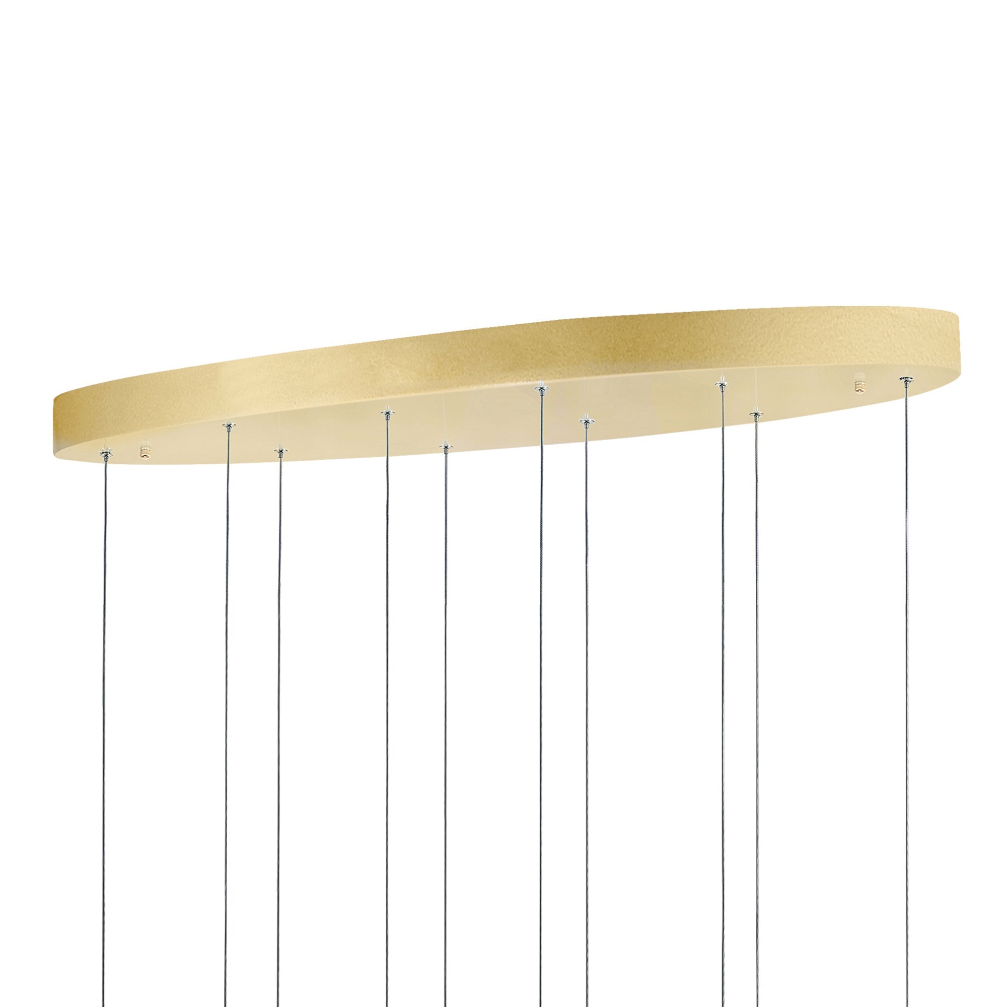 Carolina Integrated LED 40in Gold Leaf Chandelier - CWI Lighting