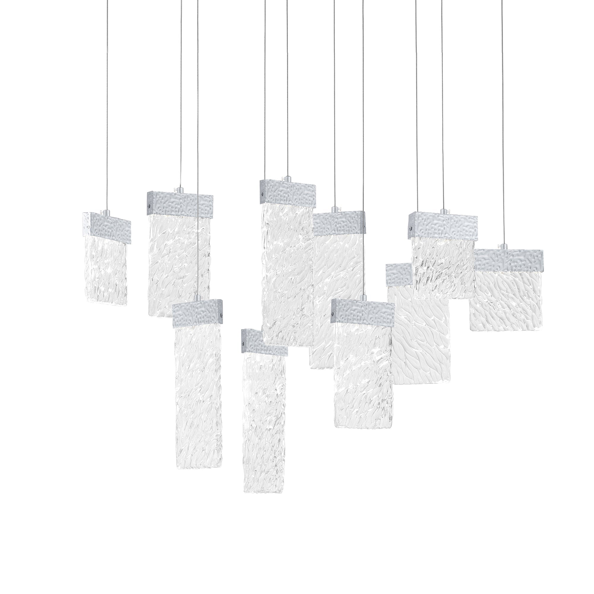 Carolina Integrated LED 40in Pewter Chandelier - CWI Lighting