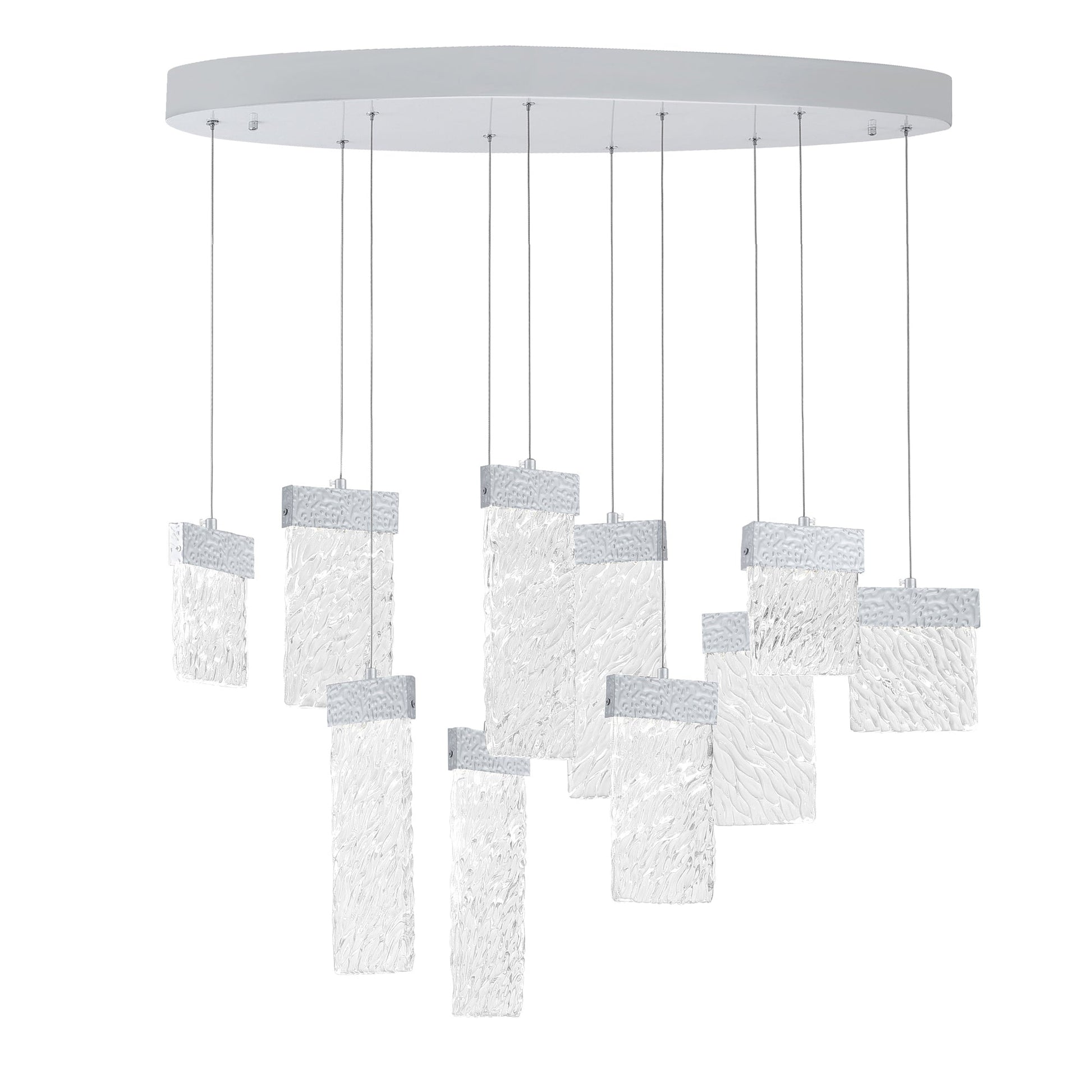 Carolina Integrated LED 40in Pewter Chandelier - CWI Lighting