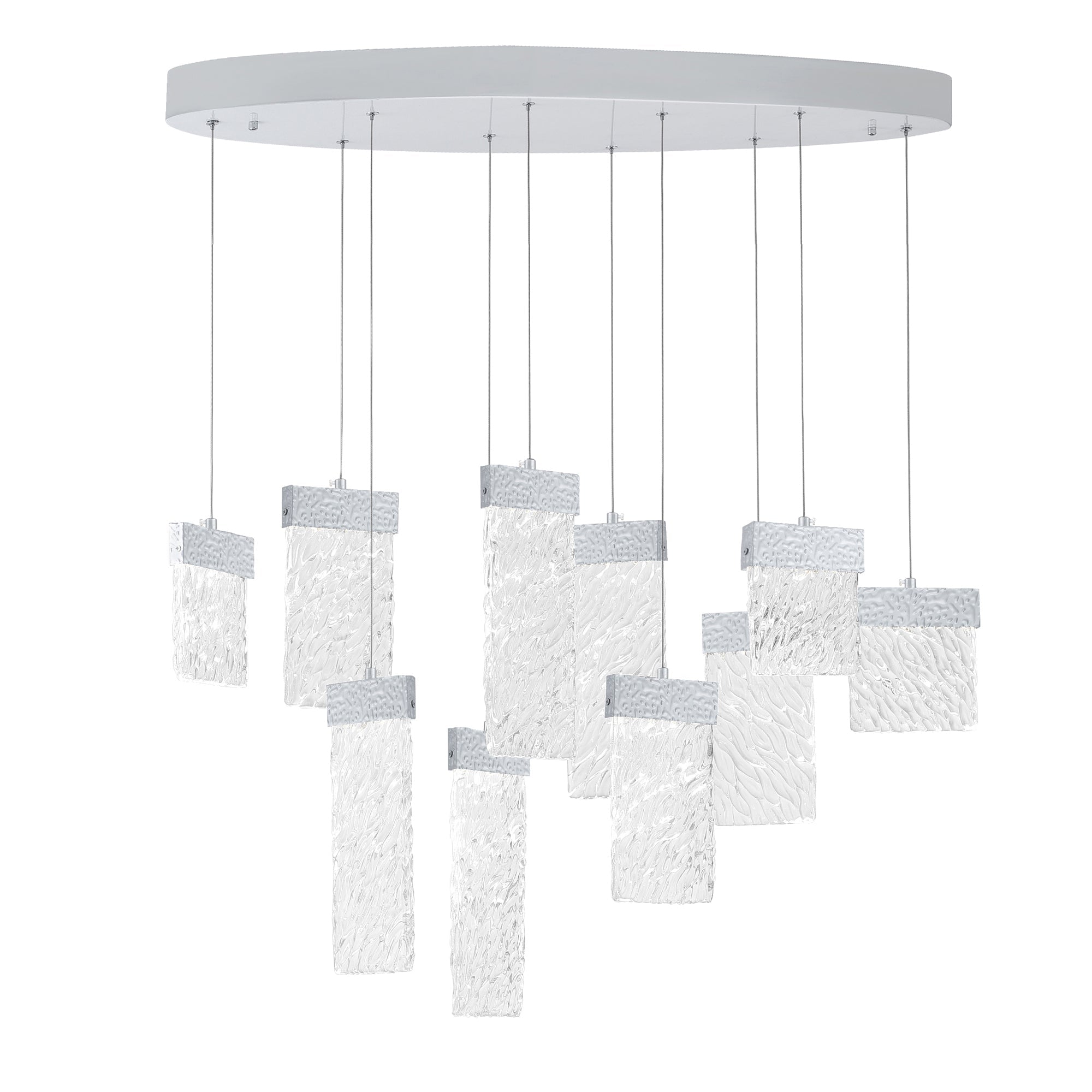 Carolina Integrated LED 40in Pewter Chandelier - CWI Lighting