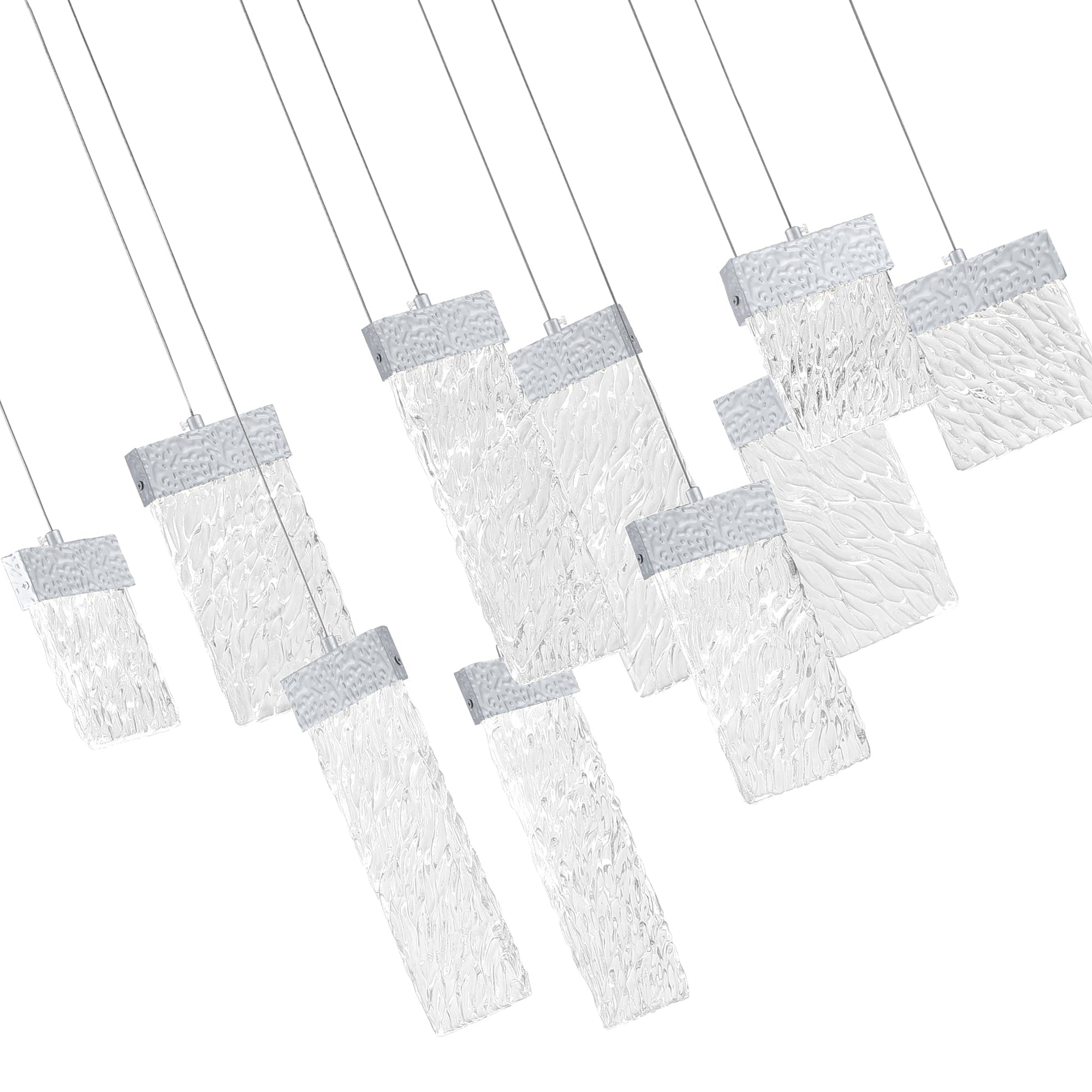 Carolina Integrated LED 40in Pewter Chandelier - CWI Lighting