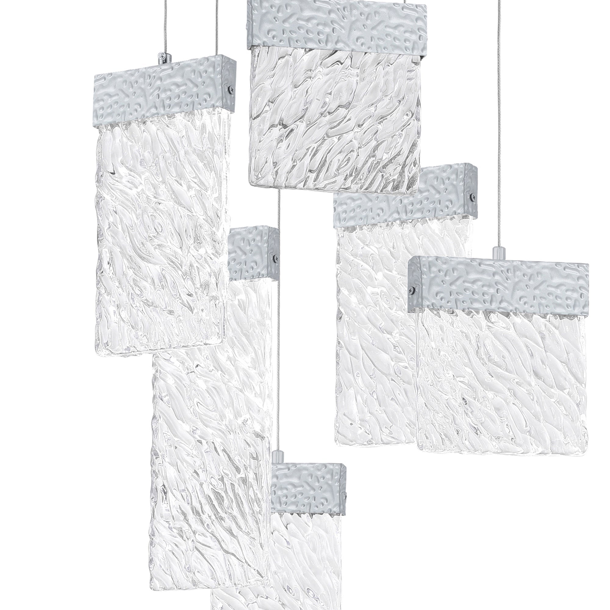 Carolina Integrated LED 40in Pewter Chandelier - CWI Lighting
