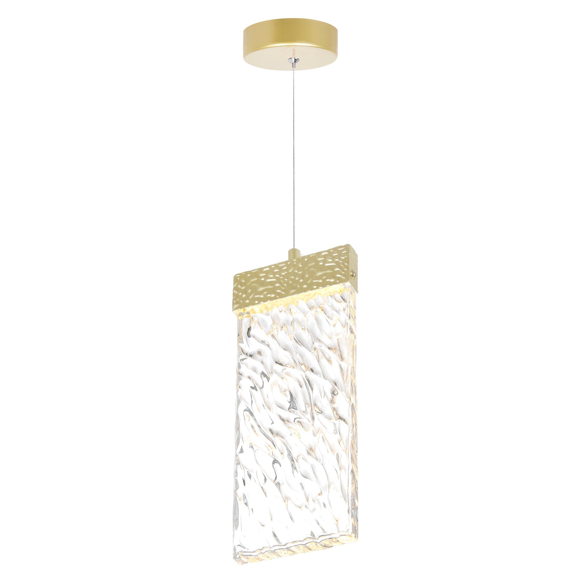 Carolina Integrated LED 5in Gold Leaf Pendant - CWI Lighting