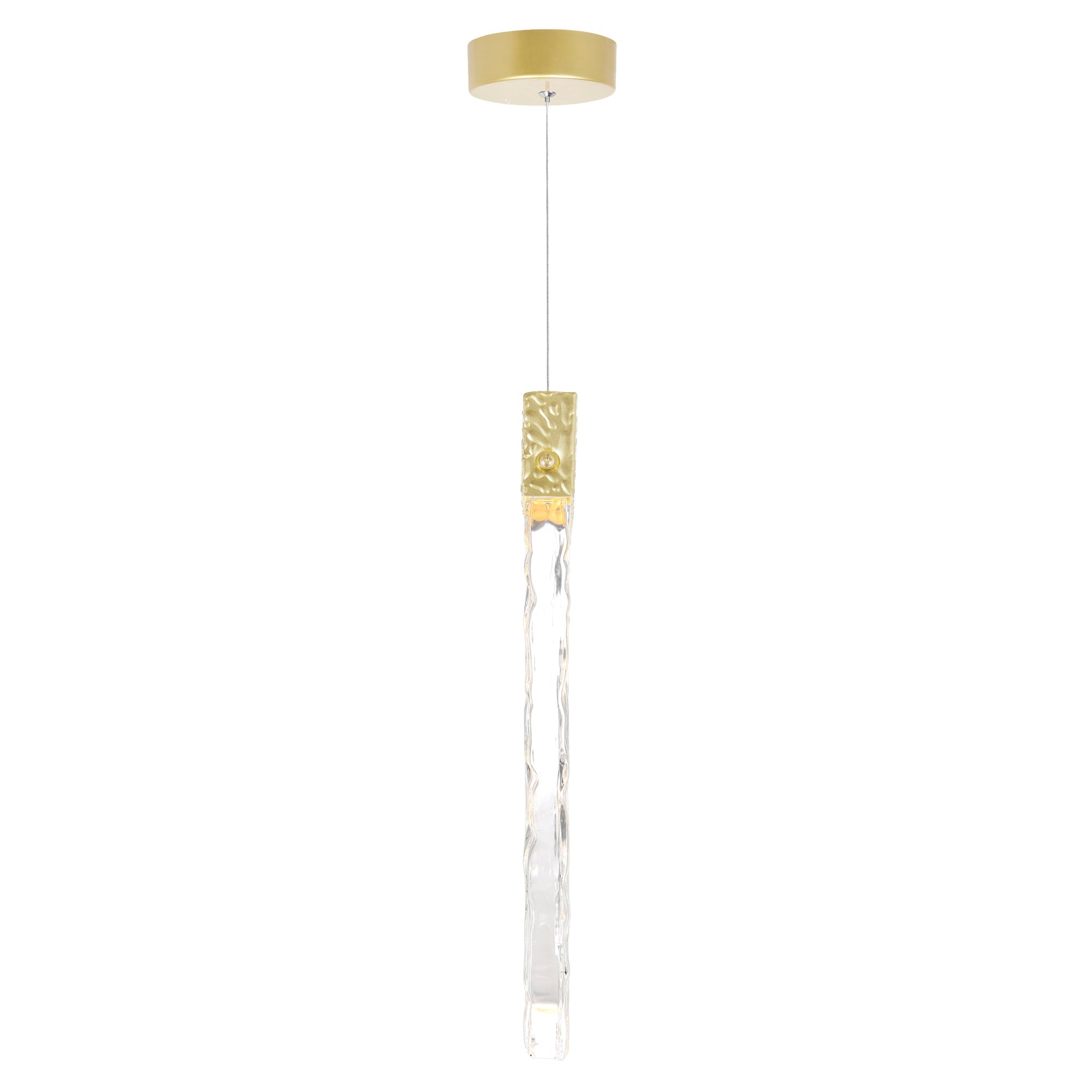 Carolina Integrated LED 5in Gold Leaf Pendant - CWI Lighting