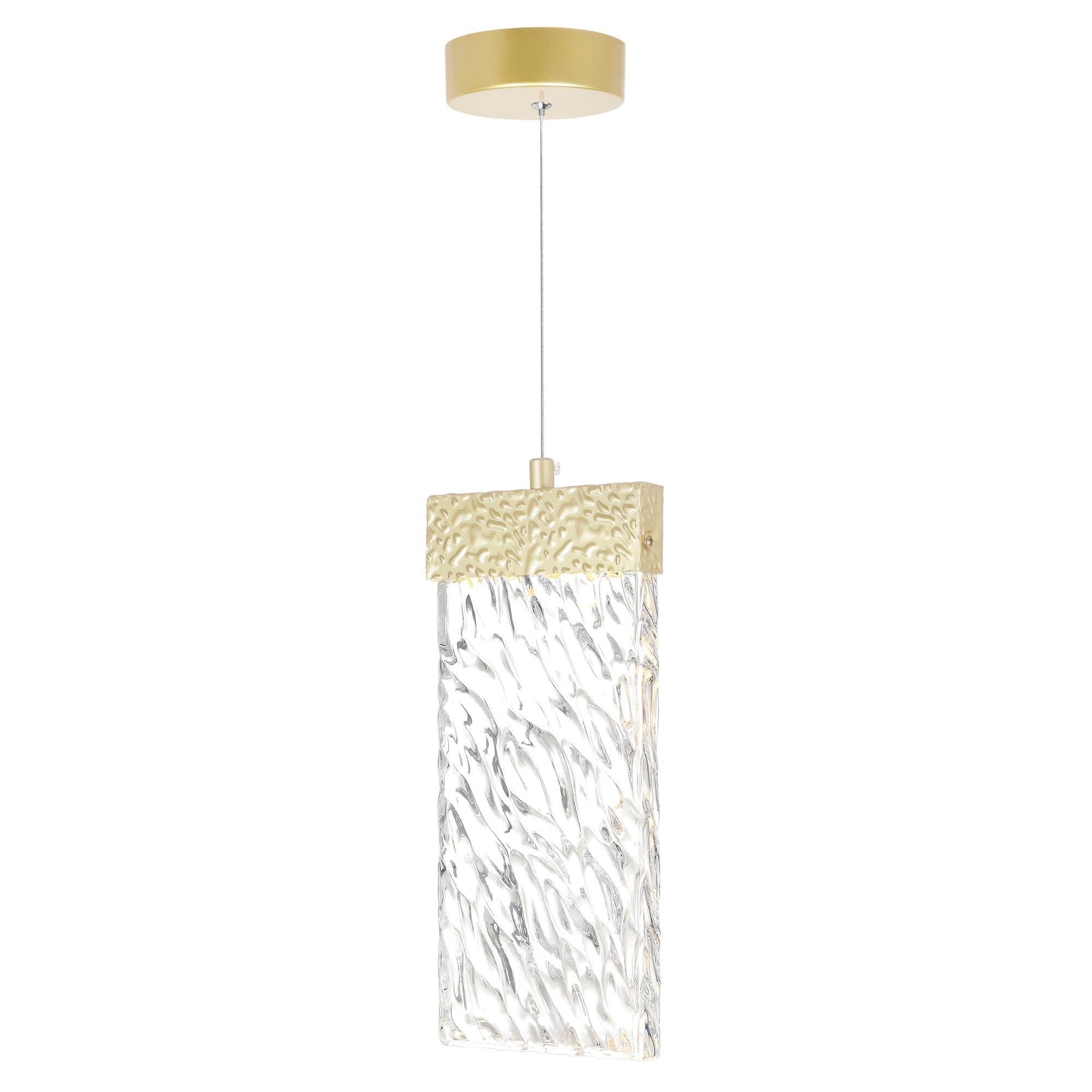 Carolina Integrated LED 5in Gold Leaf Pendant - CWI Lighting