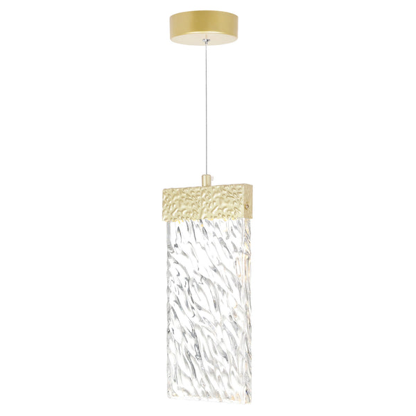 Carolina Integrated LED 5in Gold Leaf Pendant - CWI Lighting