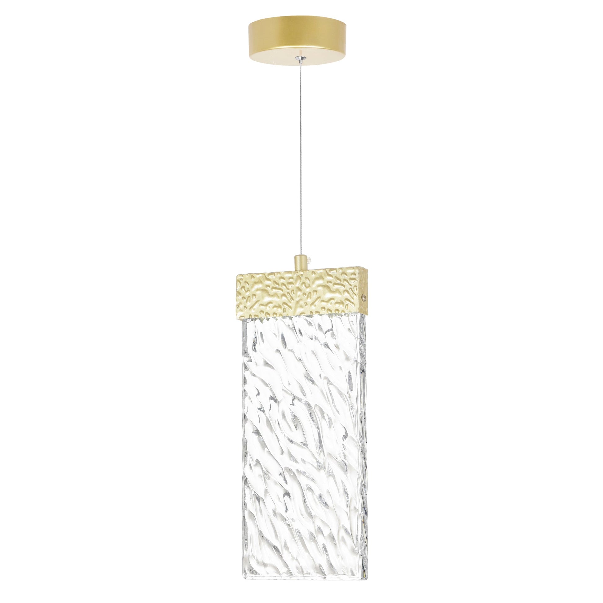 Carolina Integrated LED 5in Gold Leaf Pendant - CWI Lighting