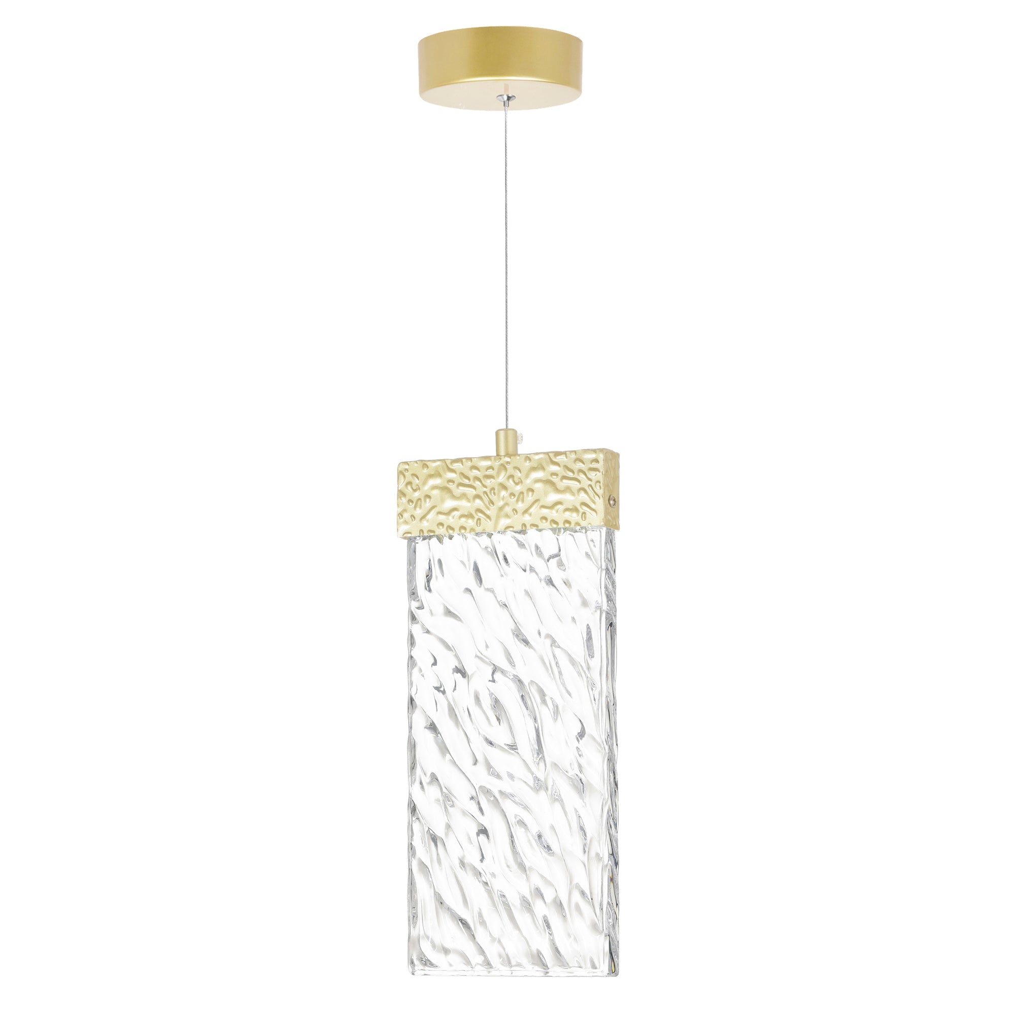 Carolina Integrated LED 5in Gold Leaf Pendant - CWI Lighting