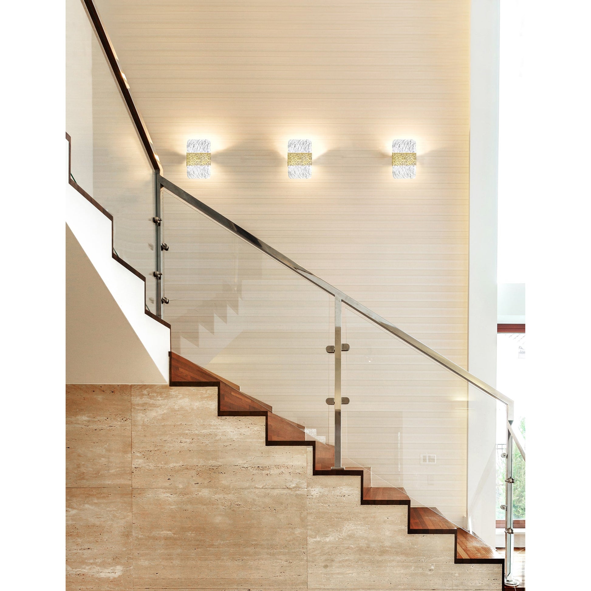 Carolina Integrated LED 5in Gold Leaf Wall Sconce - CWI Lighting
