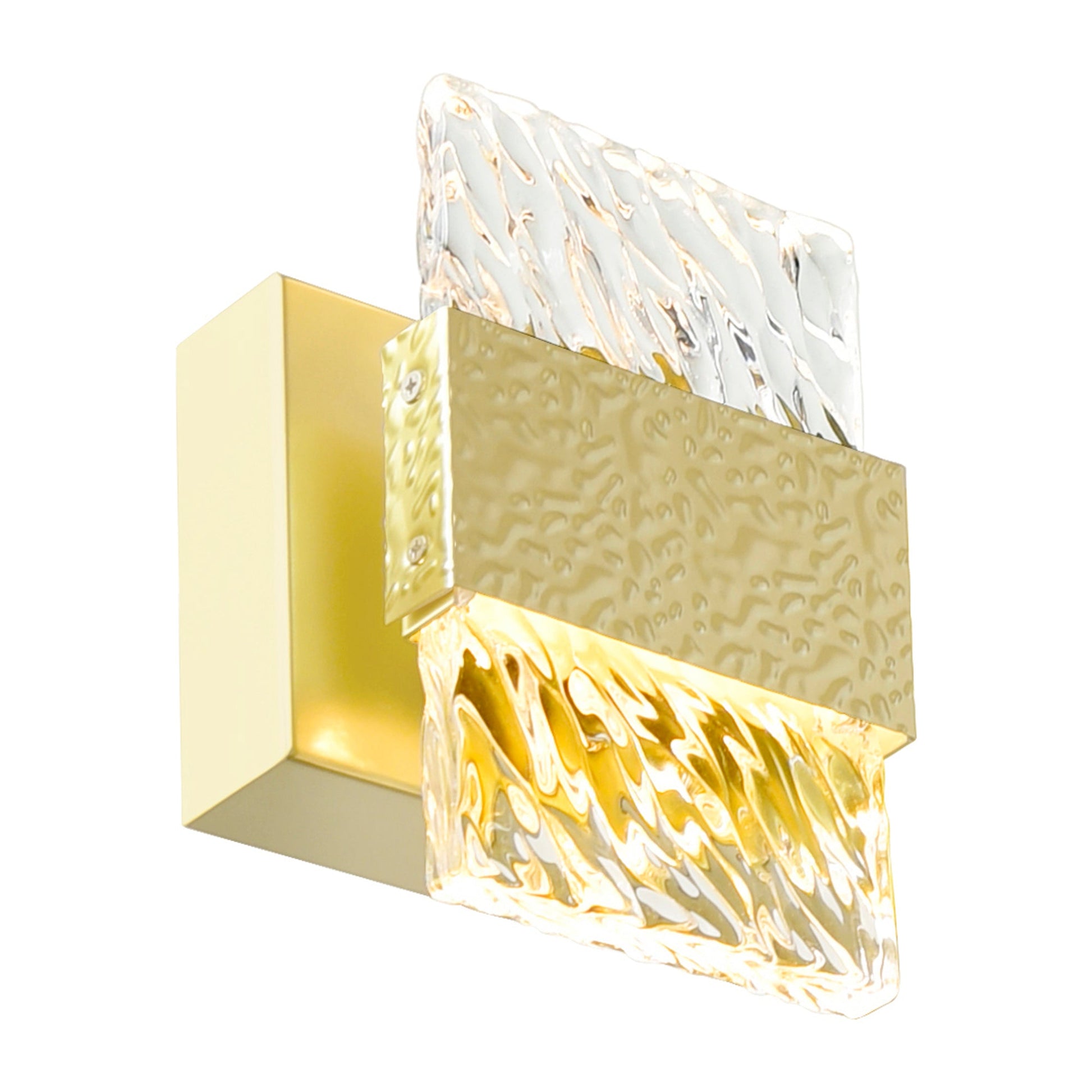 Carolina Integrated LED 5in Gold Leaf Wall Sconce - CWI Lighting