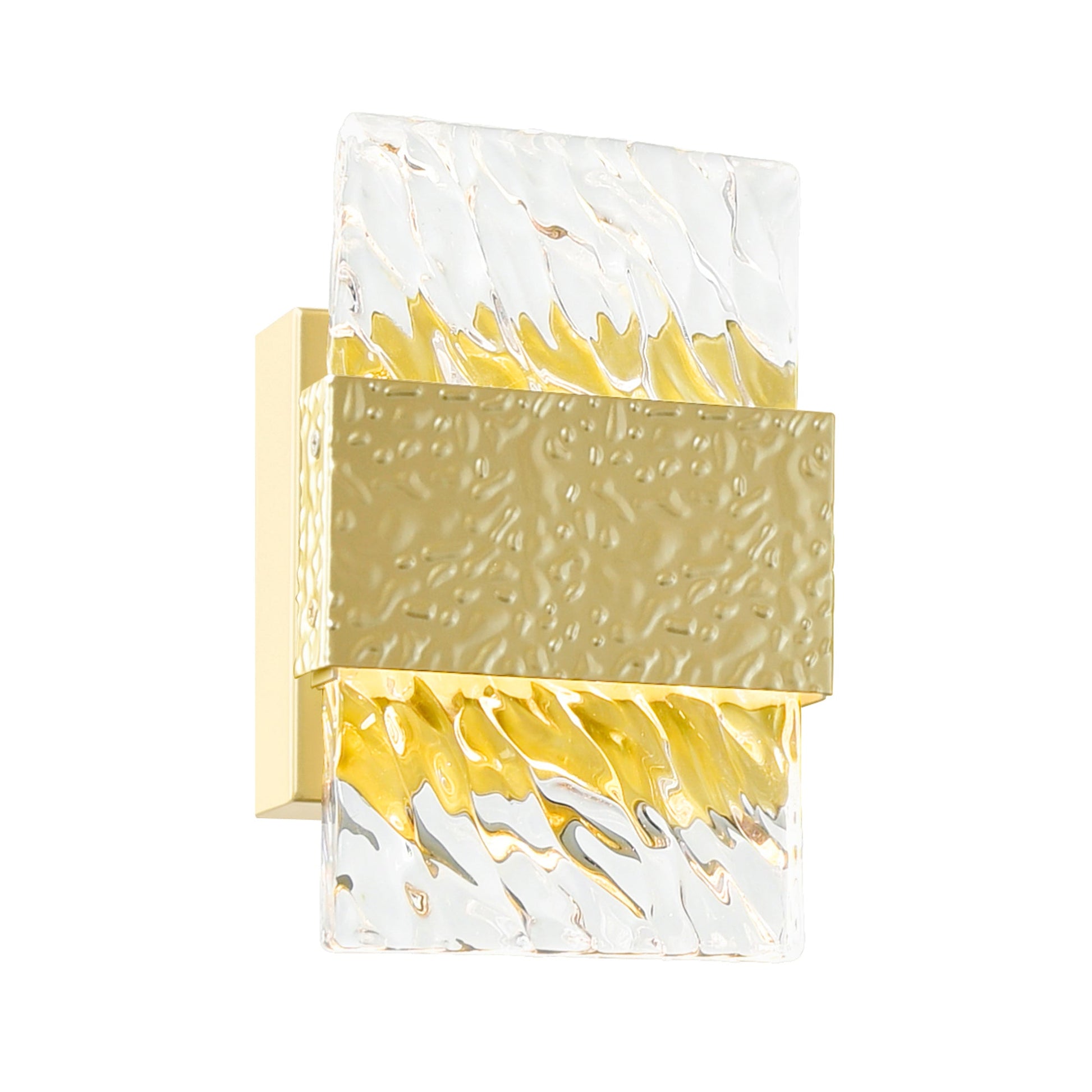 Carolina Integrated LED 5in Gold Leaf Wall Sconce - CWI Lighting