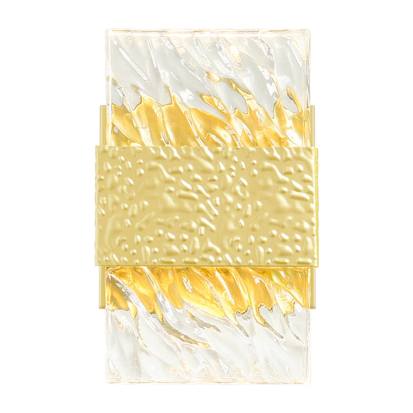 Carolina Integrated LED 5in Gold Leaf Wall Sconce - CWI Lighting
