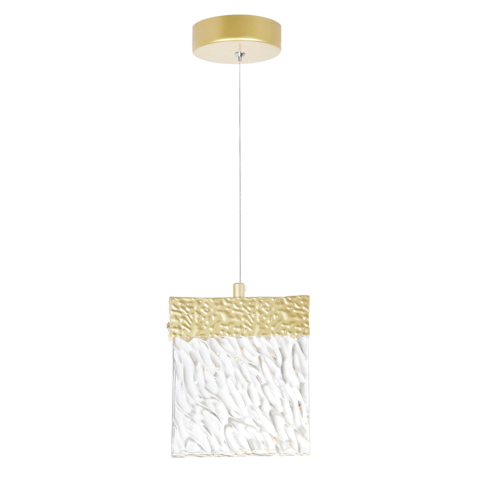 Carolina Integrated LED 6in Gold Leaf Pendant - CWI Lighting