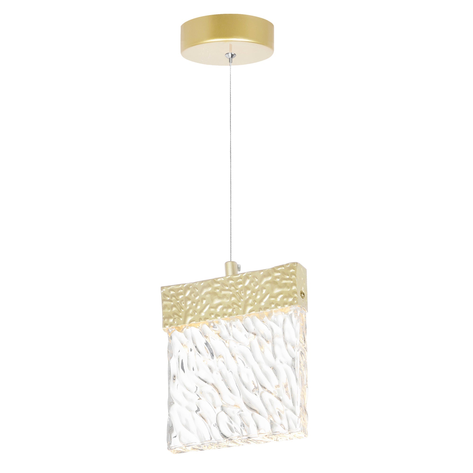 Carolina Integrated LED 6in Gold Leaf Pendant - CWI Lighting
