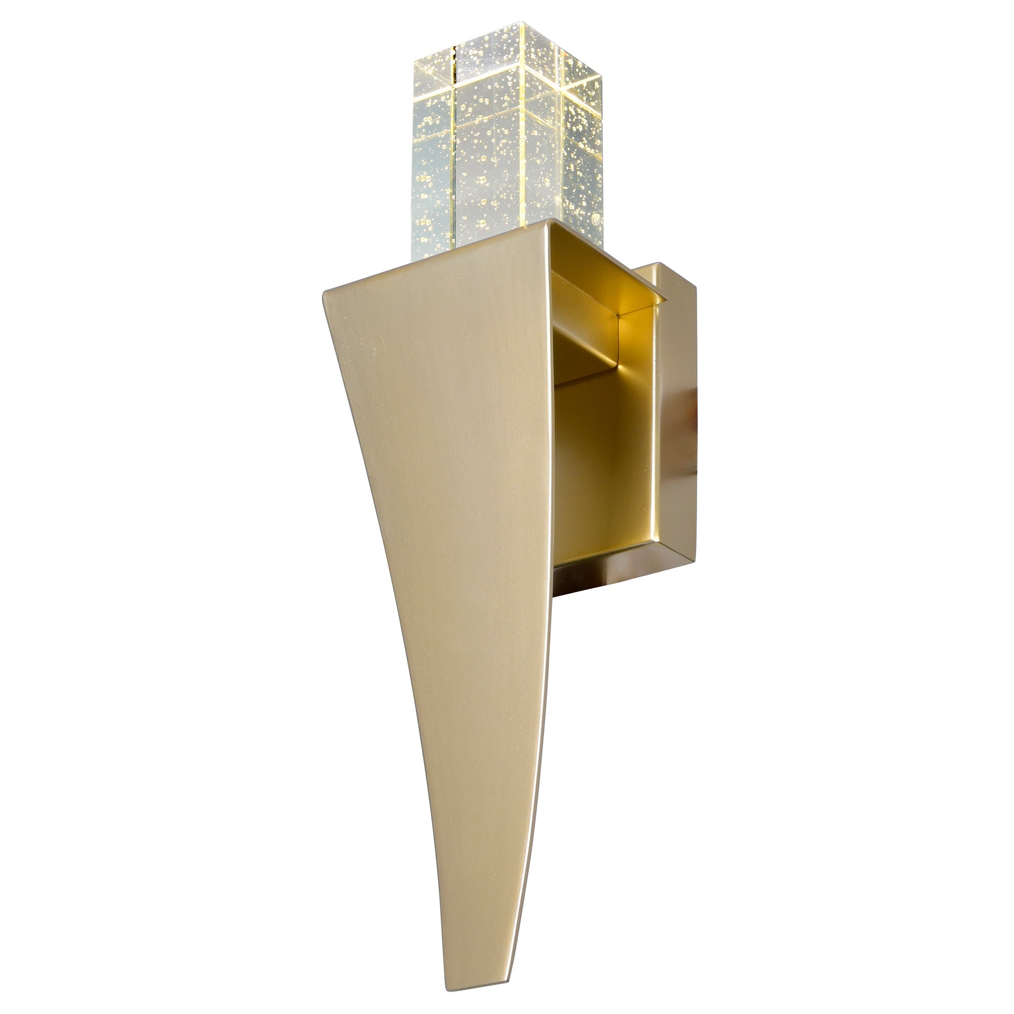 Catania Integrated LED 5in Satin Gold Wall Light - CWI Lighting