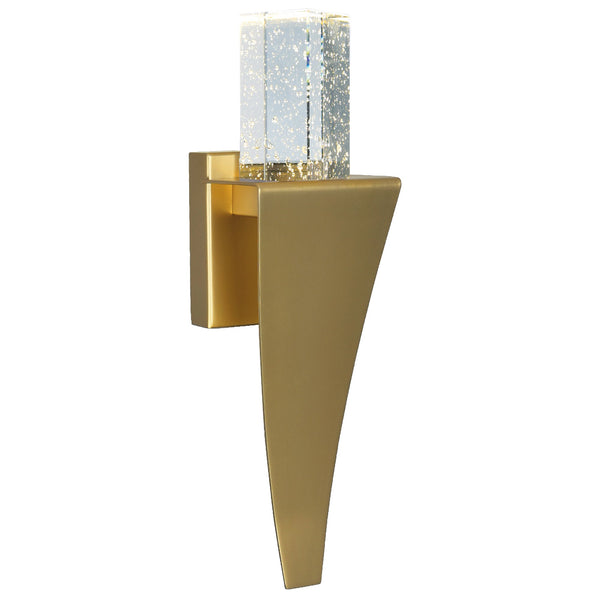 Catania Integrated LED 5in Satin Gold Wall Light - CWI Lighting