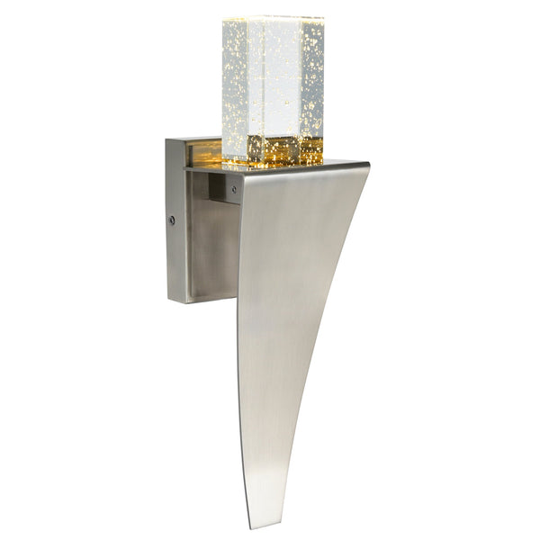 Catania Integrated LED 5in Satin Nickel Wall Light - CWI Lighting