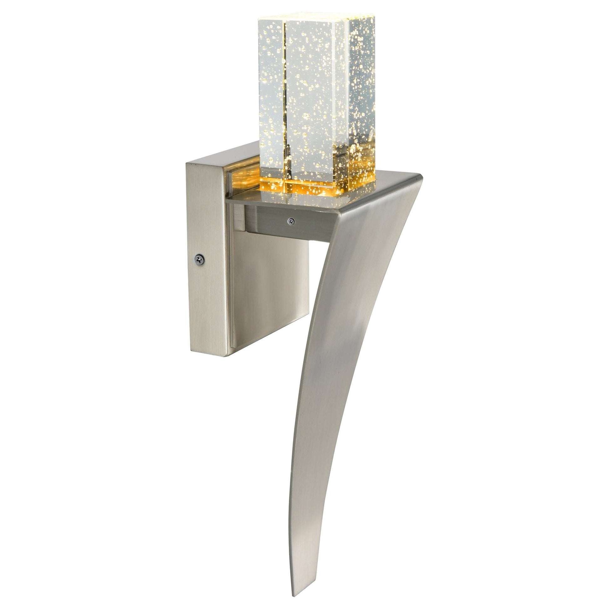 Catania Integrated LED 5in Satin Nickel Wall Light - CWI Lighting