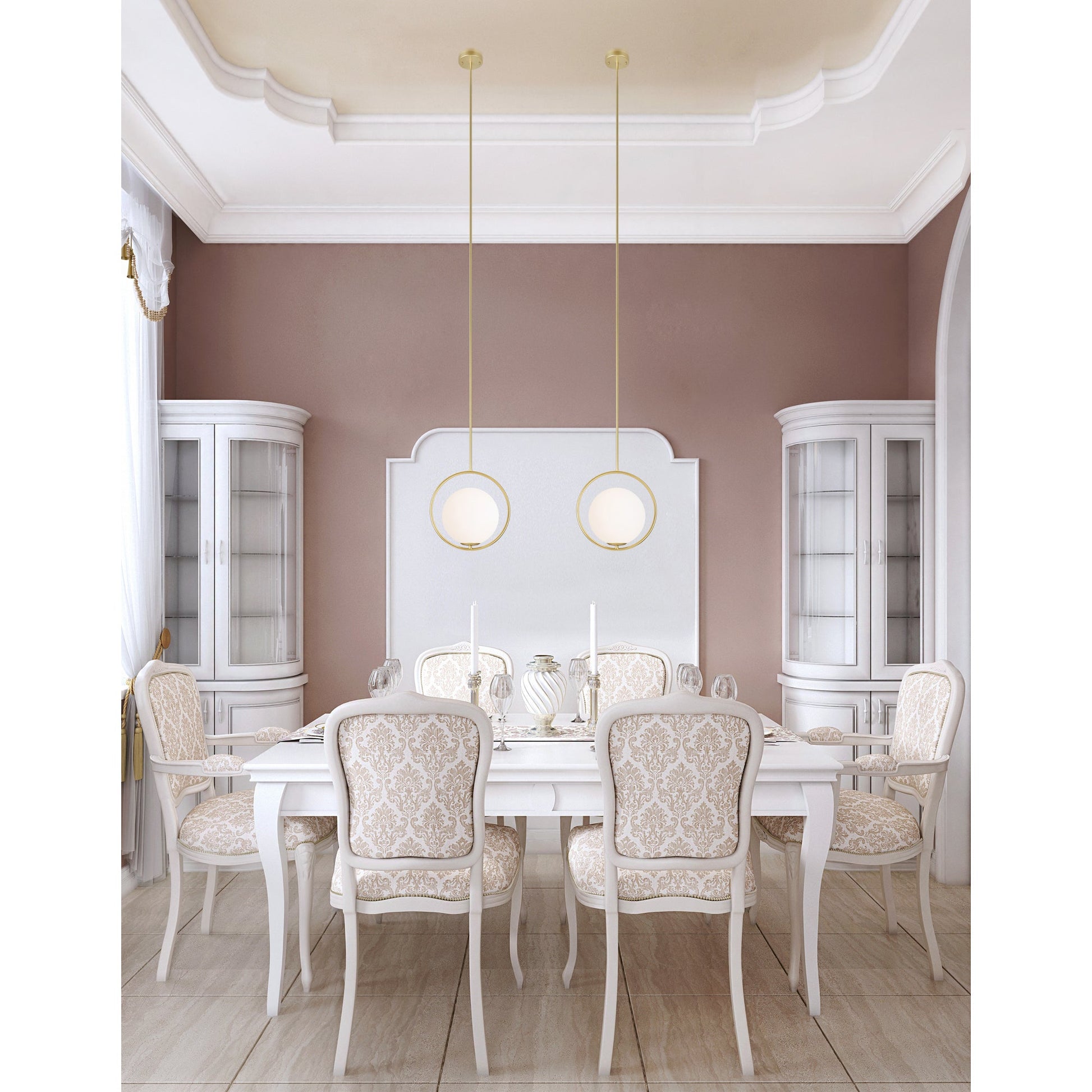 Celeste 1 Light 14in Medallion Gold Mini Pendant - CWI Lighting