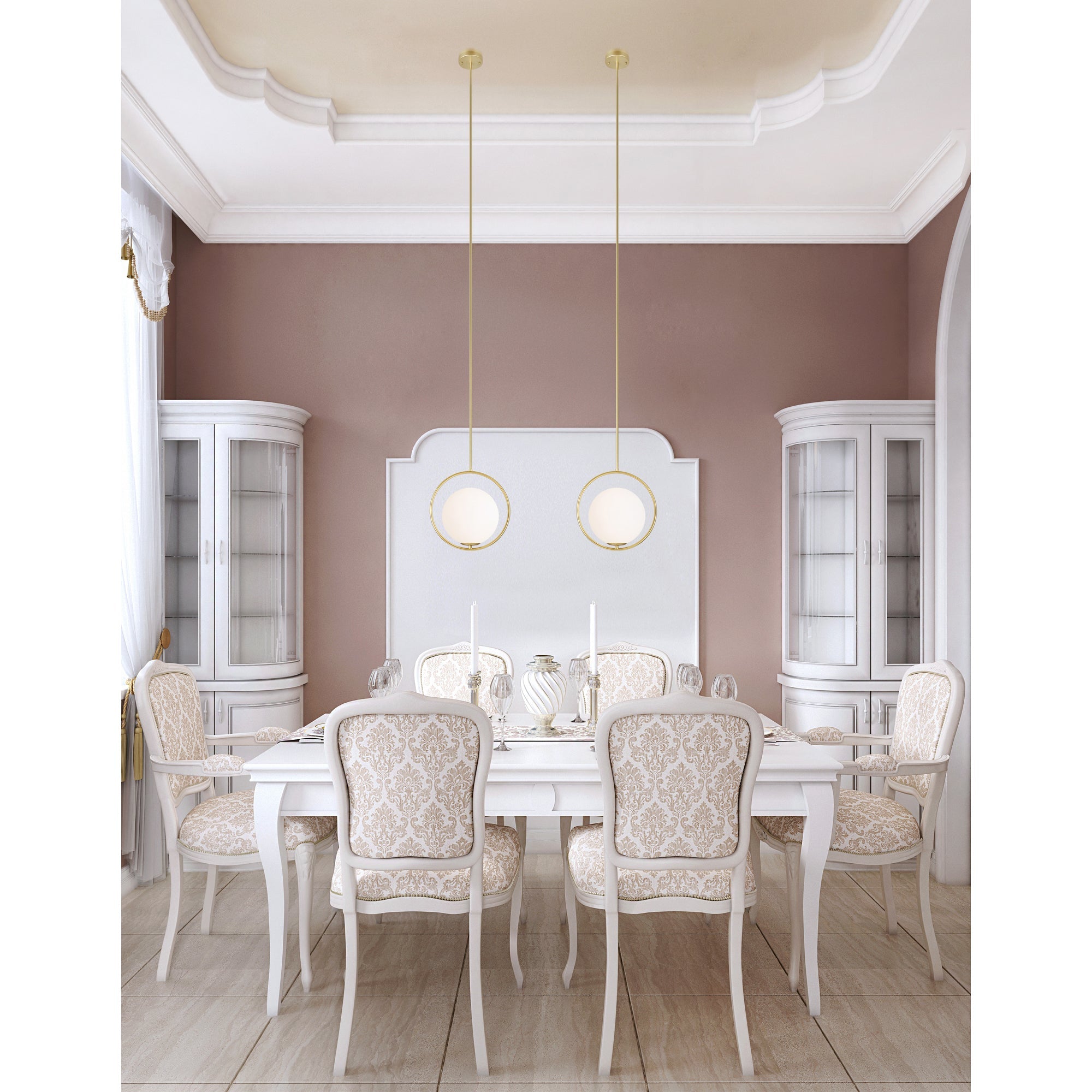 Celeste 1 Light 14in Medallion Gold Mini Pendant - CWI Lighting