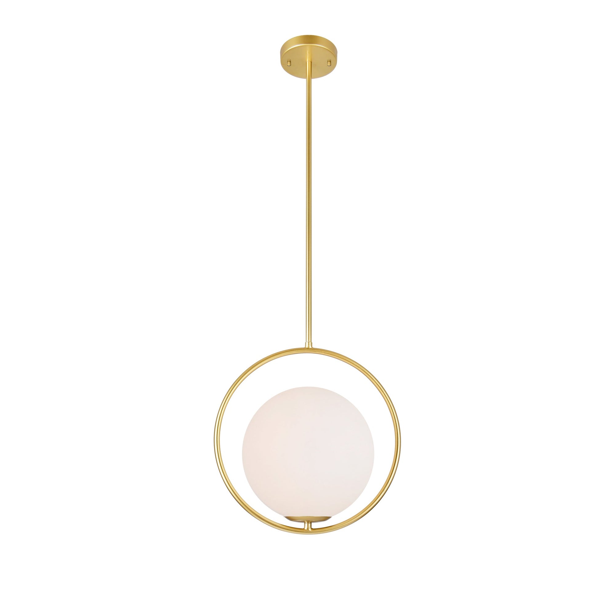 Celeste 1 Light 14in Medallion Gold Mini Pendant - CWI Lighting