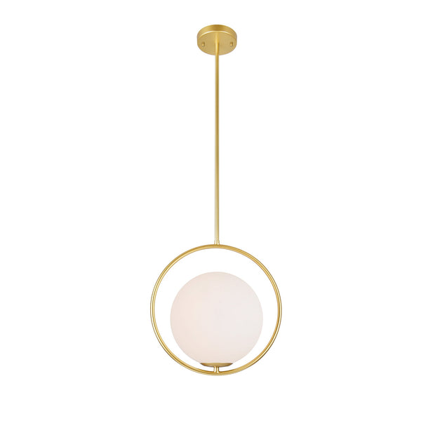 Celeste 1 Light 14in Medallion Gold Mini Pendant - CWI Lighting