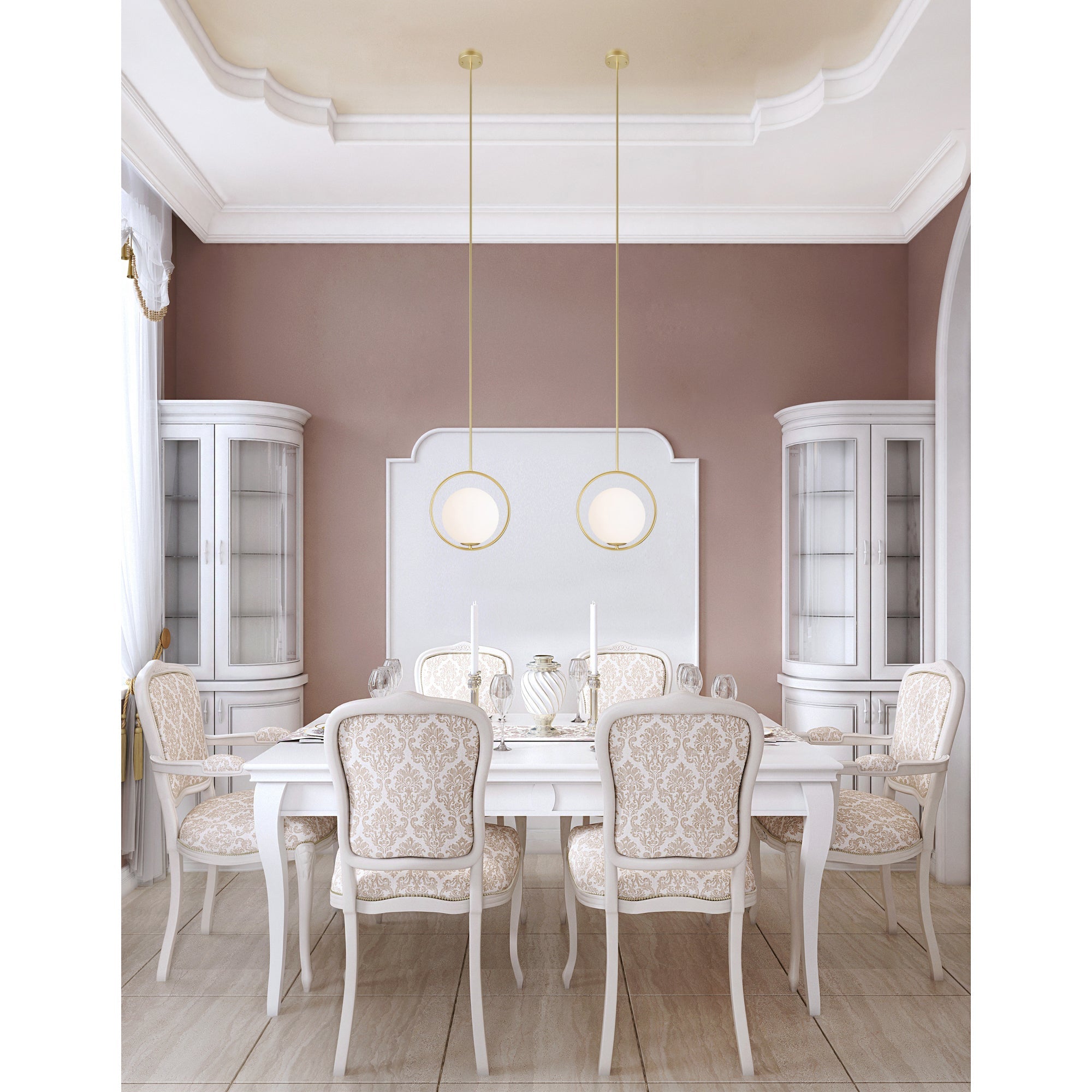 Celeste 1 Light 14in Medallion Gold Mini Pendant - CWI Lighting