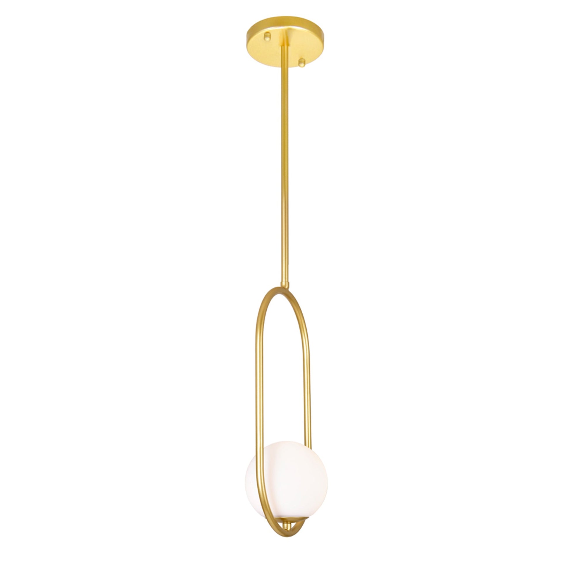Celeste 1 Light 8in Medallion Gold Mini Pendant - CWI Lighting