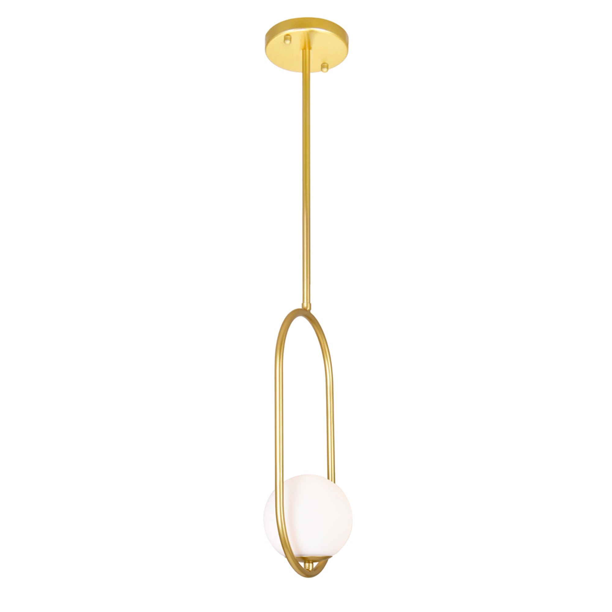 Celeste 1 Light 8in Medallion Gold Mini Pendant - CWI Lighting