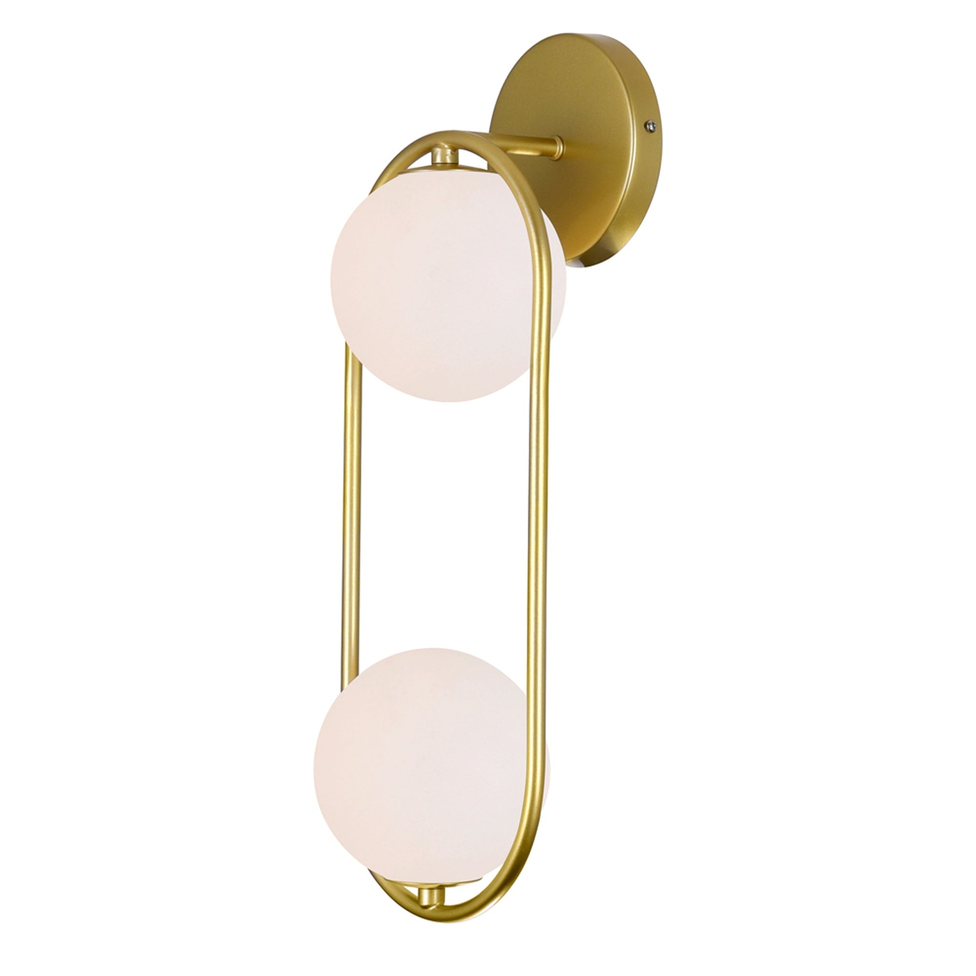 Celeste 2 Light Medallion Gold Wall Sconce - CWI Lighting