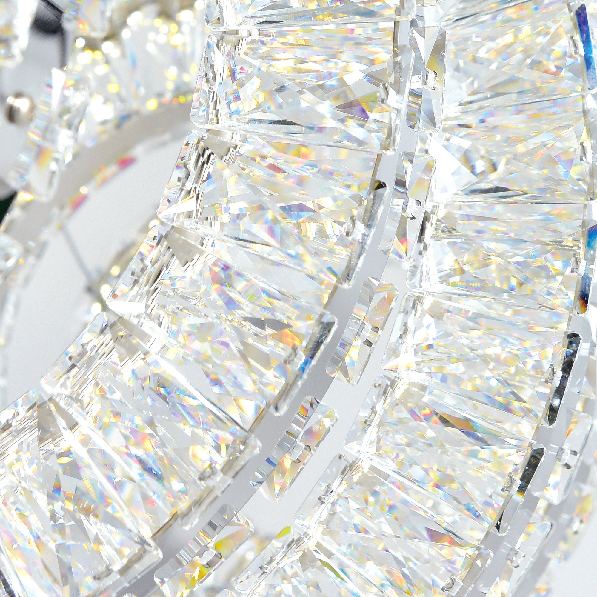 Celina Integrated LED 26in 5 Ring Chrome Chandelier - CWI Lighting