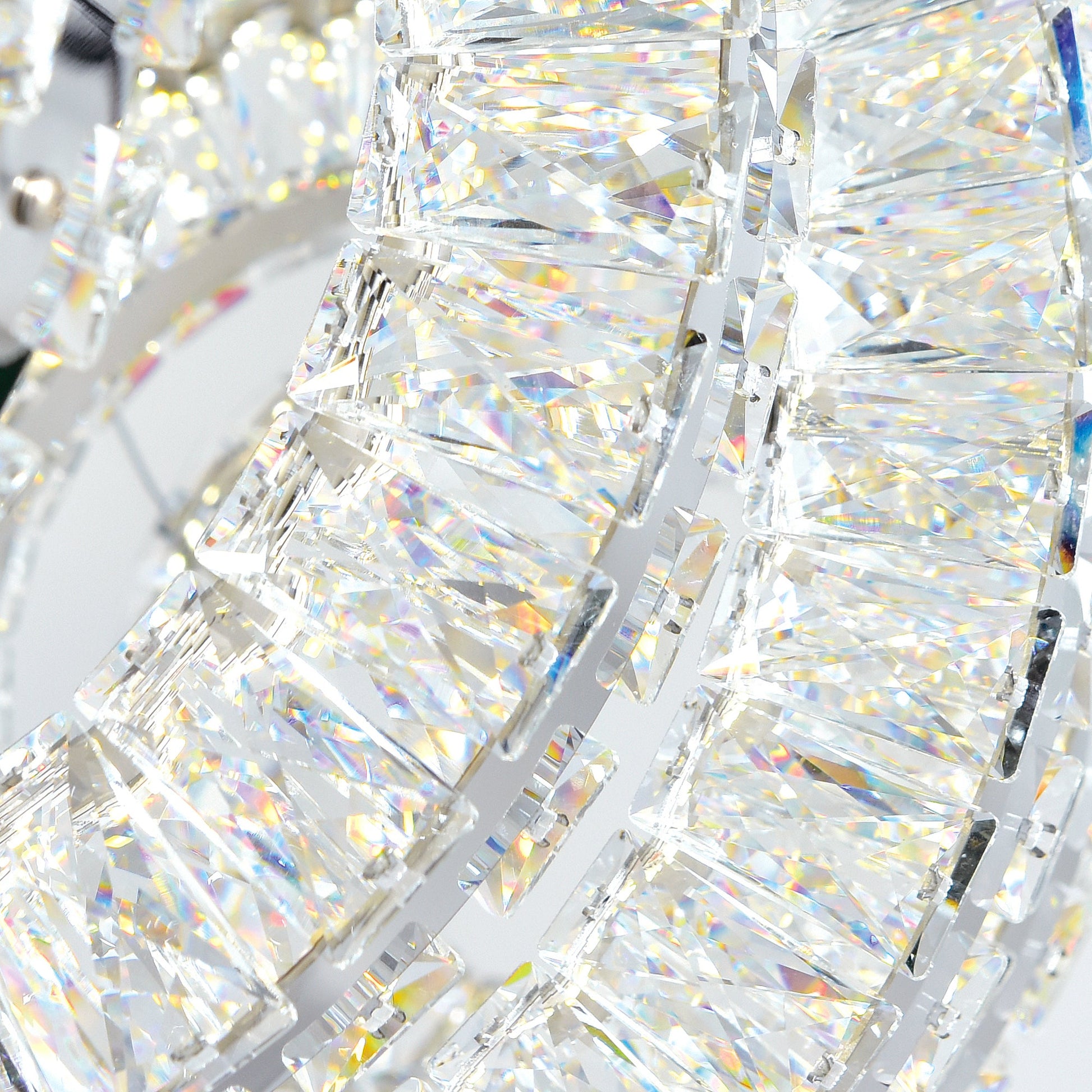 Celina Integrated LED 34in 6 Ring Chrome Chandelier - CWI Lighting