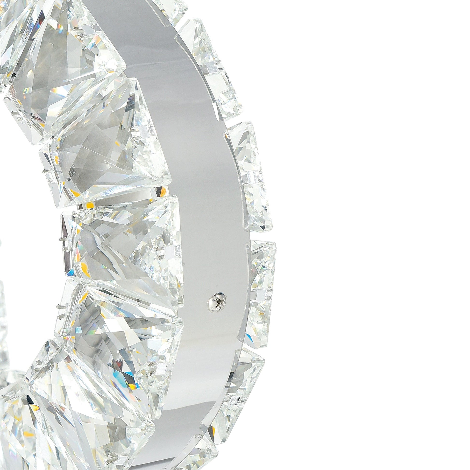 Celina Integrated LED 43in 5 Ring Chrome Chandelier - CWI Lighting