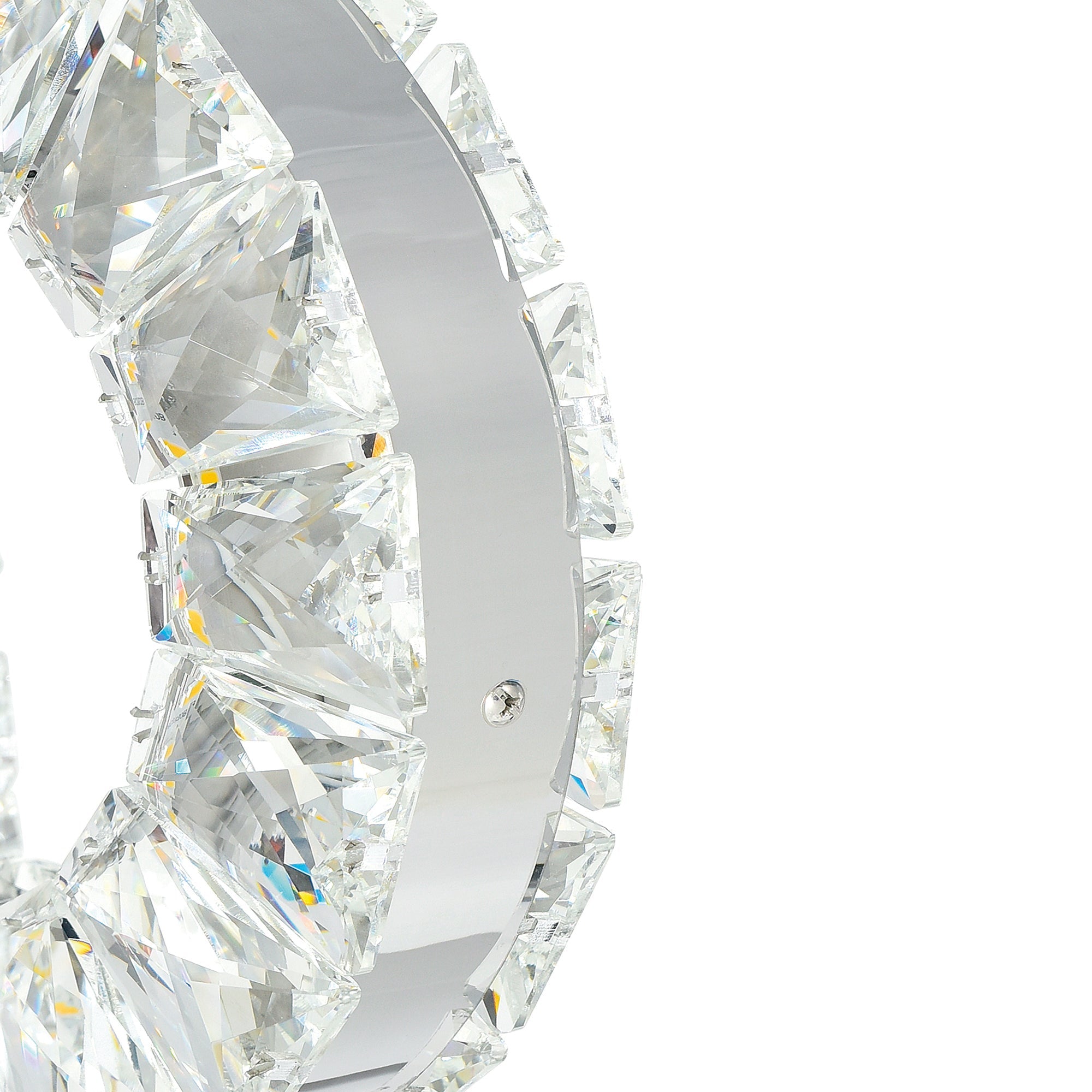 Celina Integrated LED 43in 5 Ring Chrome Chandelier - CWI Lighting