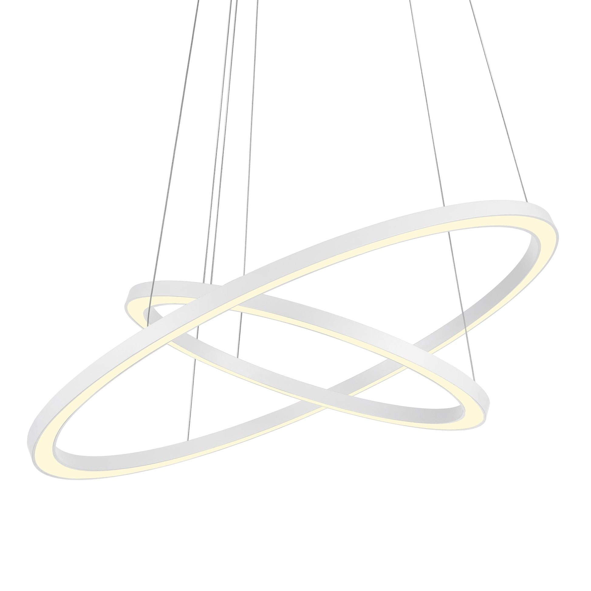 Chalice Integrated LED 24in White Chandelier - CWI Lighting