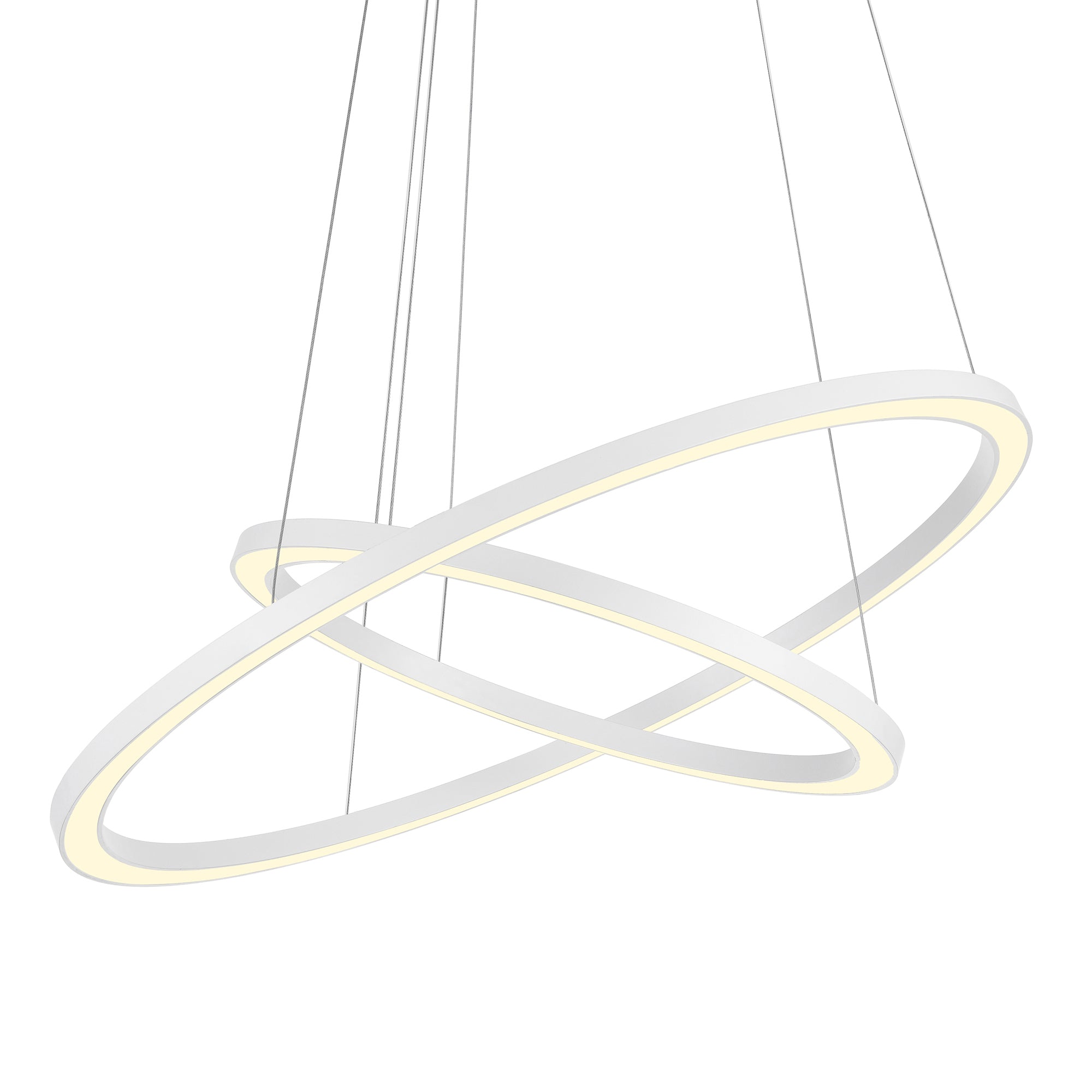 Chalice Integrated LED 24in White Chandelier - CWI Lighting