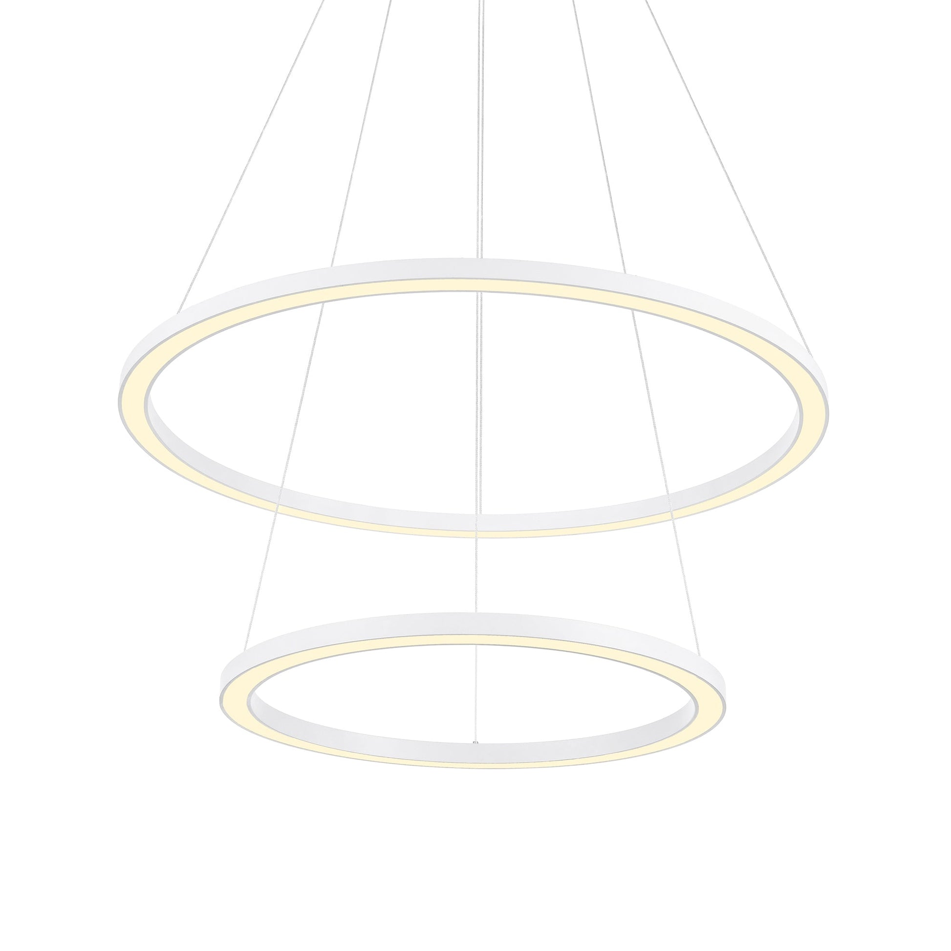 Chalice Integrated LED 24in White Chandelier - CWI Lighting