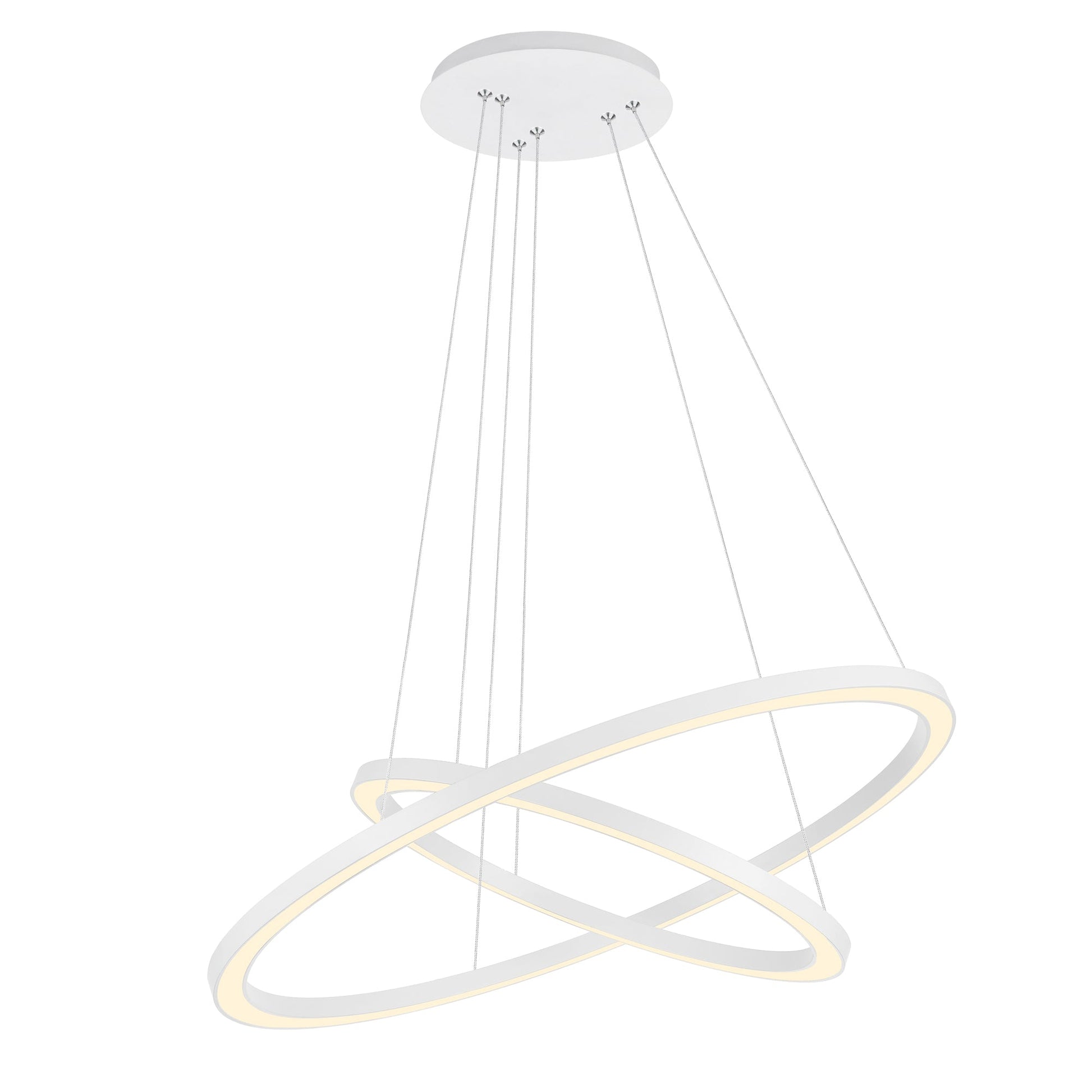 Chalice Integrated LED 24in White Chandelier - CWI Lighting