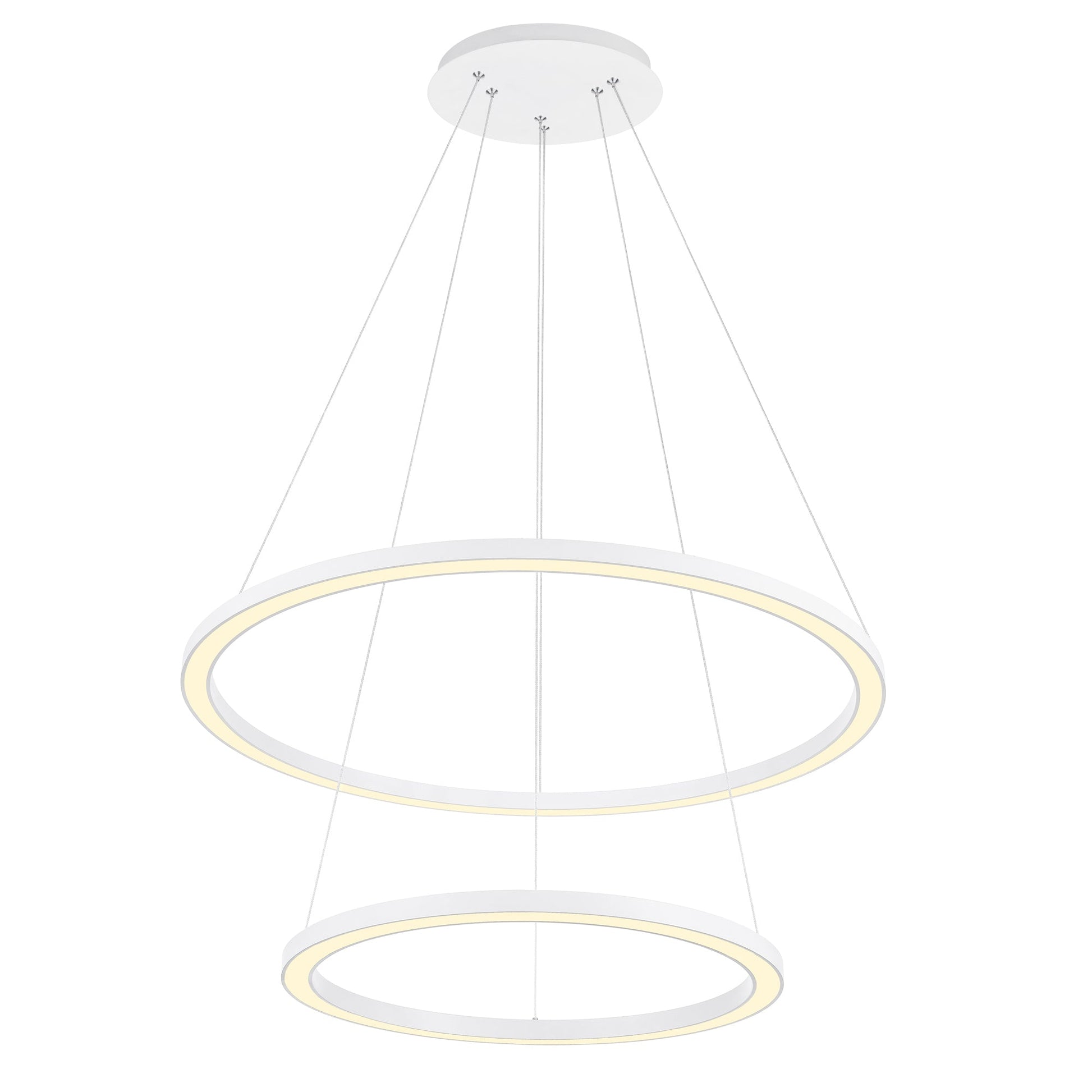 Chalice Integrated LED 24in White Chandelier - CWI Lighting