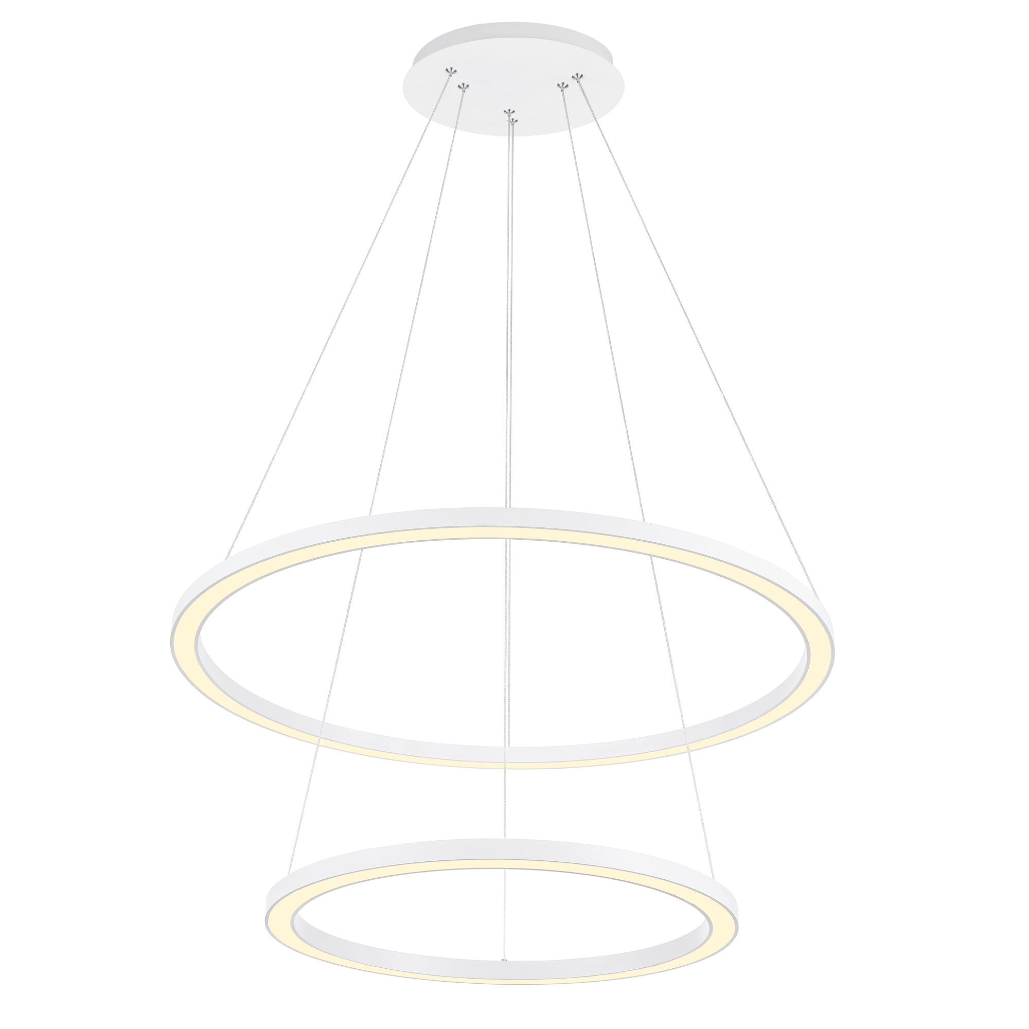 Chalice Integrated LED 24in White Chandelier - CWI Lighting