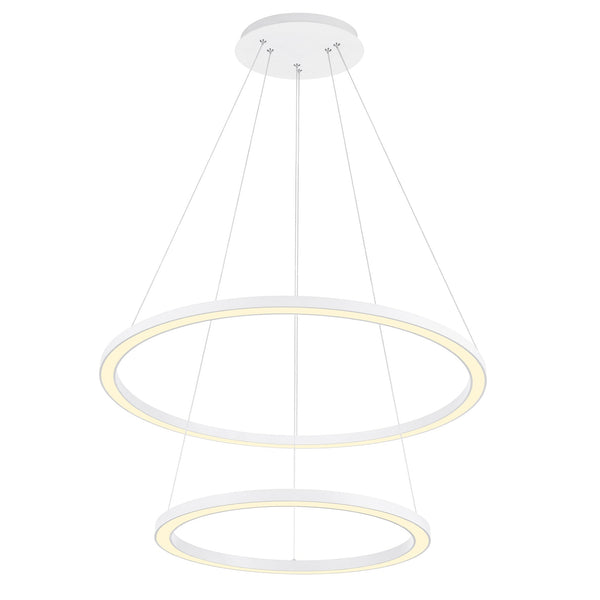 Chalice Integrated LED 24in White Chandelier - CWI Lighting