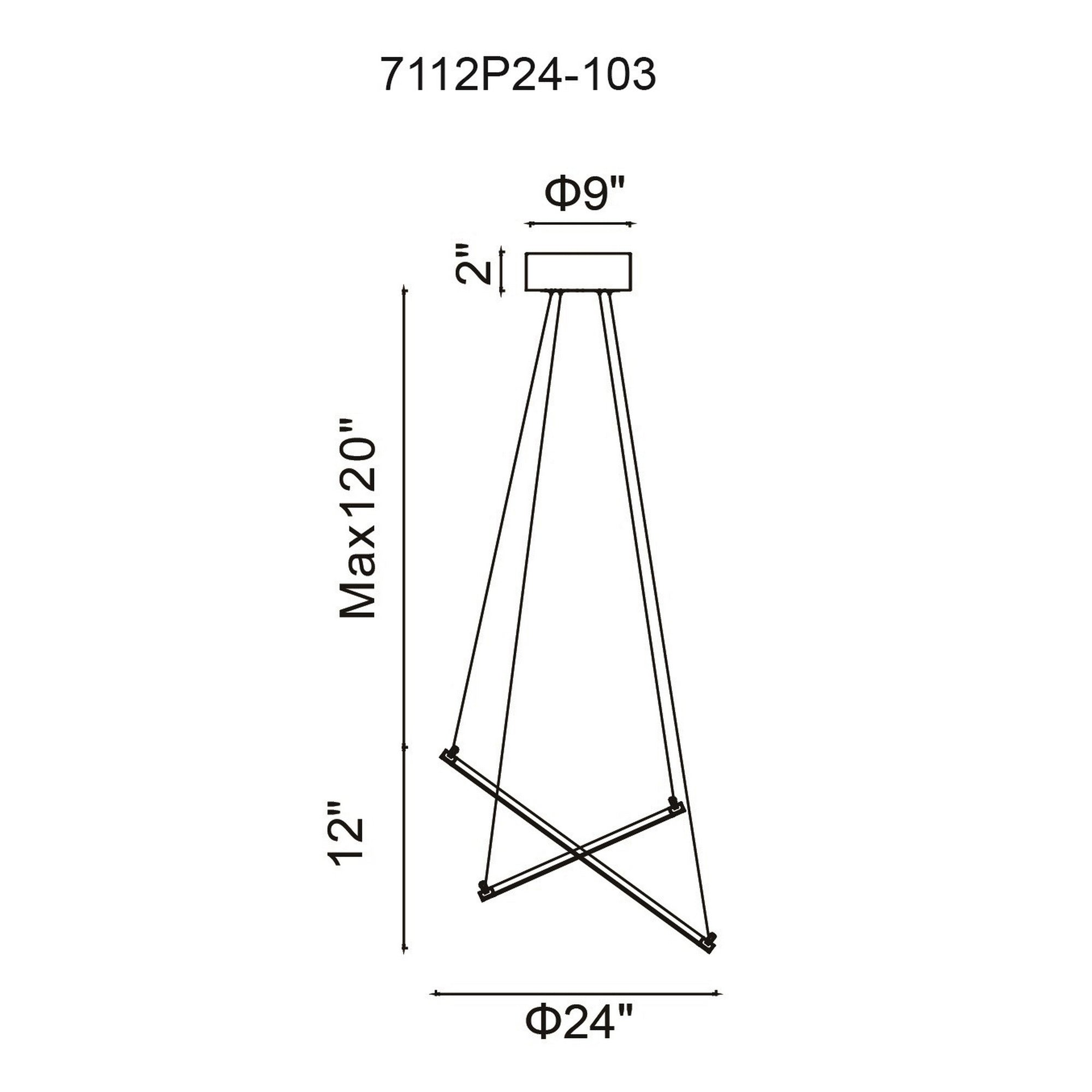 Chalice Integrated LED 24in White Chandelier - CWI Lighting