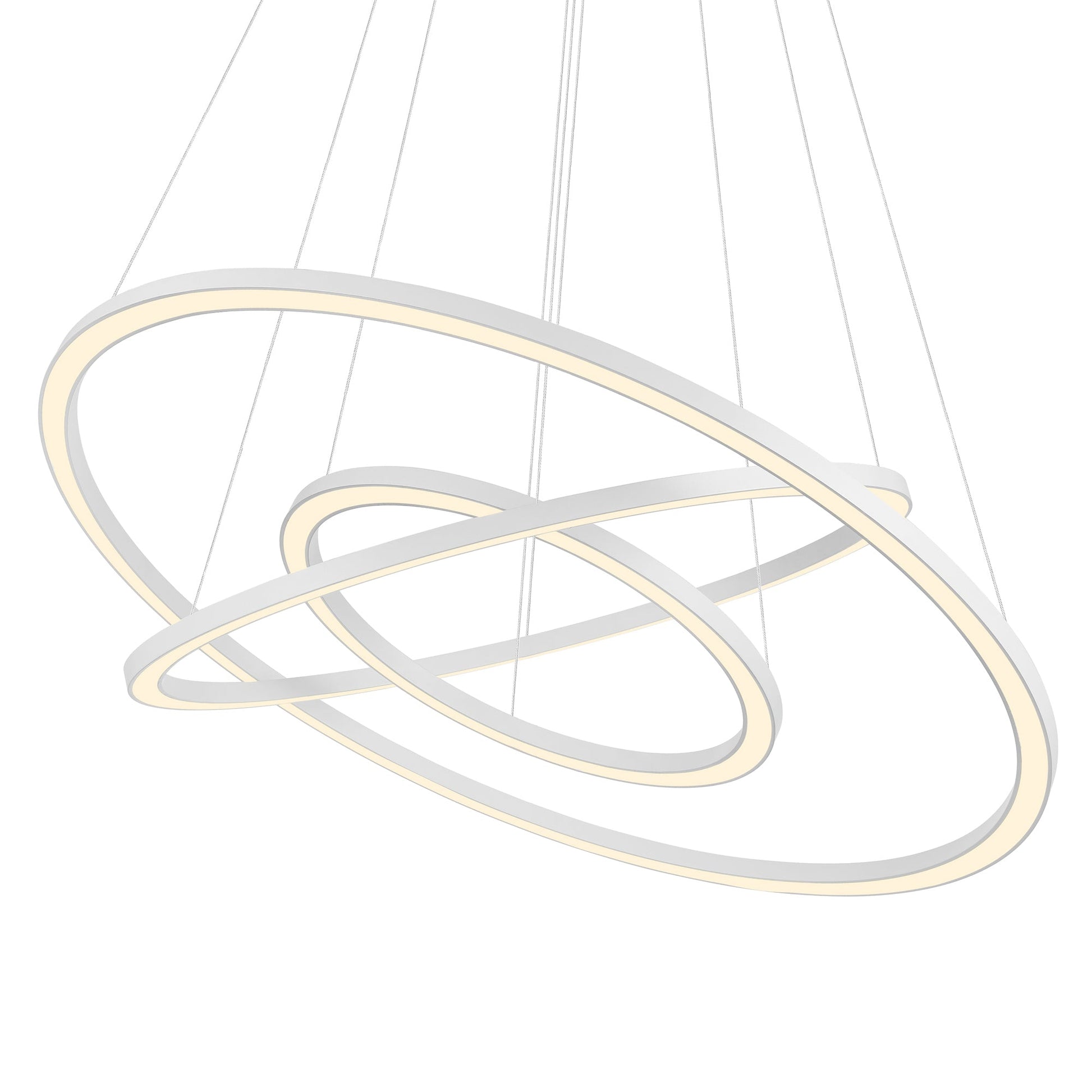 Chalice Integrated LED 31in White Chandelier - CWI Lighting